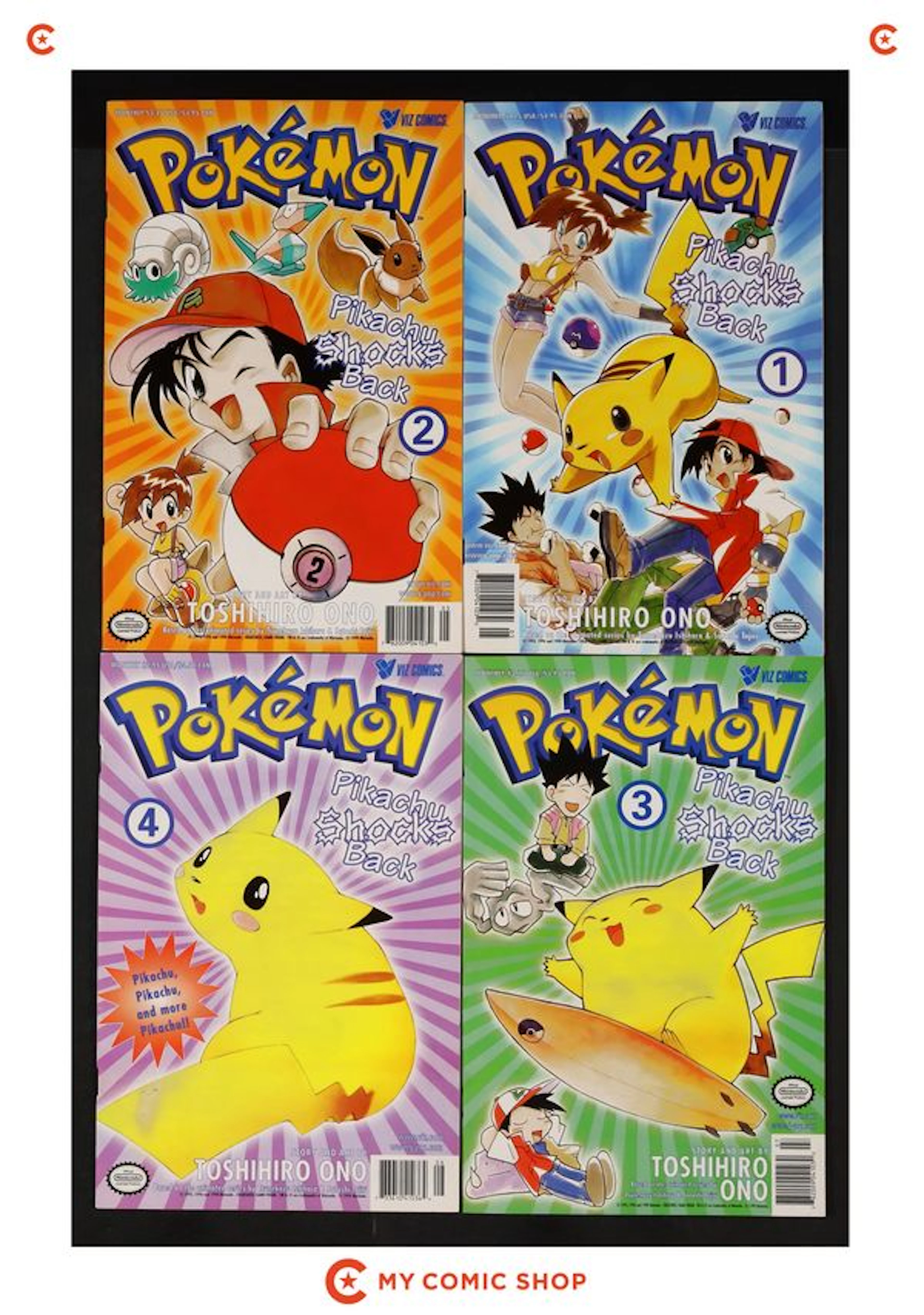 Pokemon Part 2 Pikachu Shocks Back Lot of 4