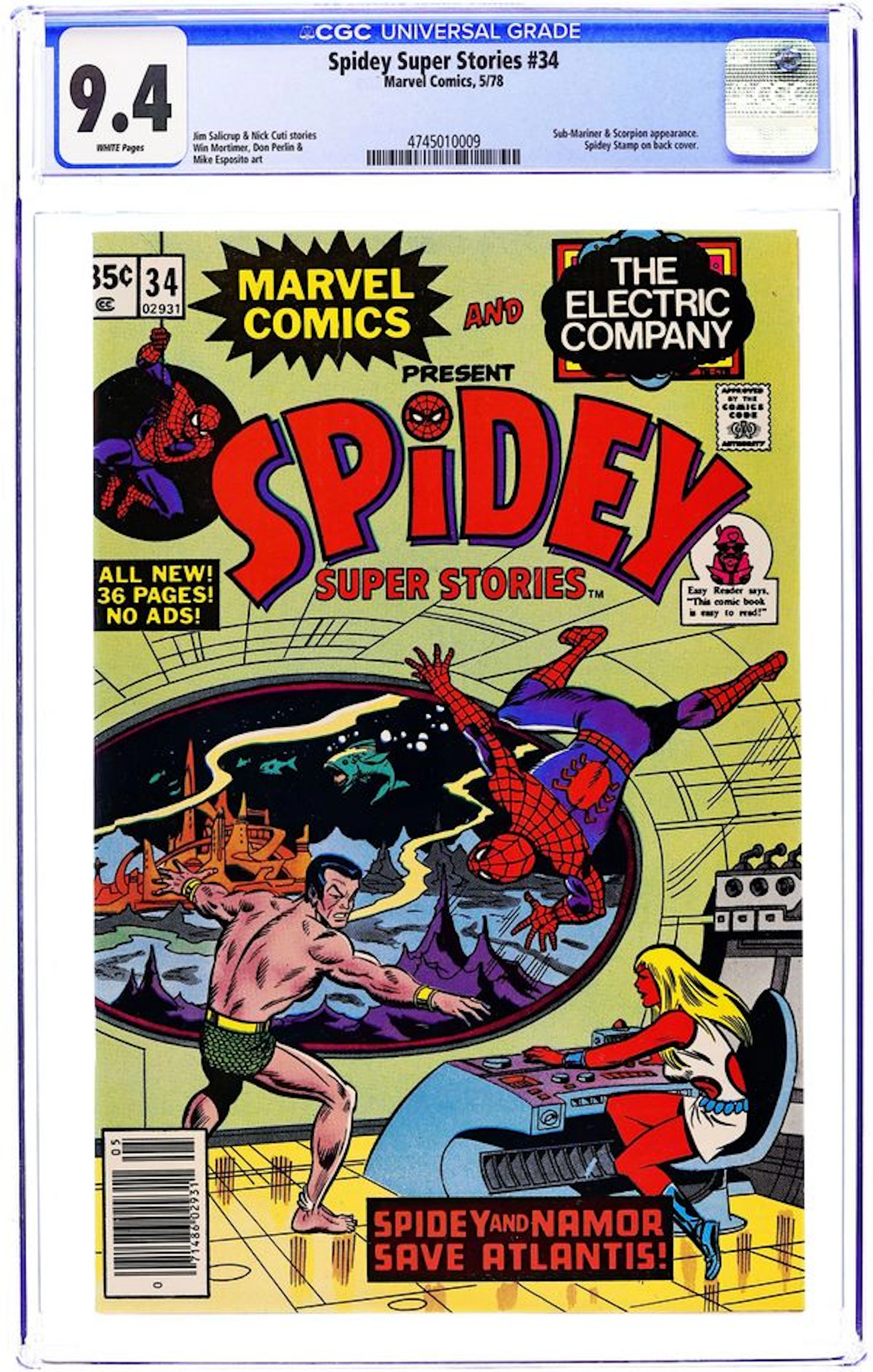 Spidey Super Stories (1974) 34 CGC 9.4