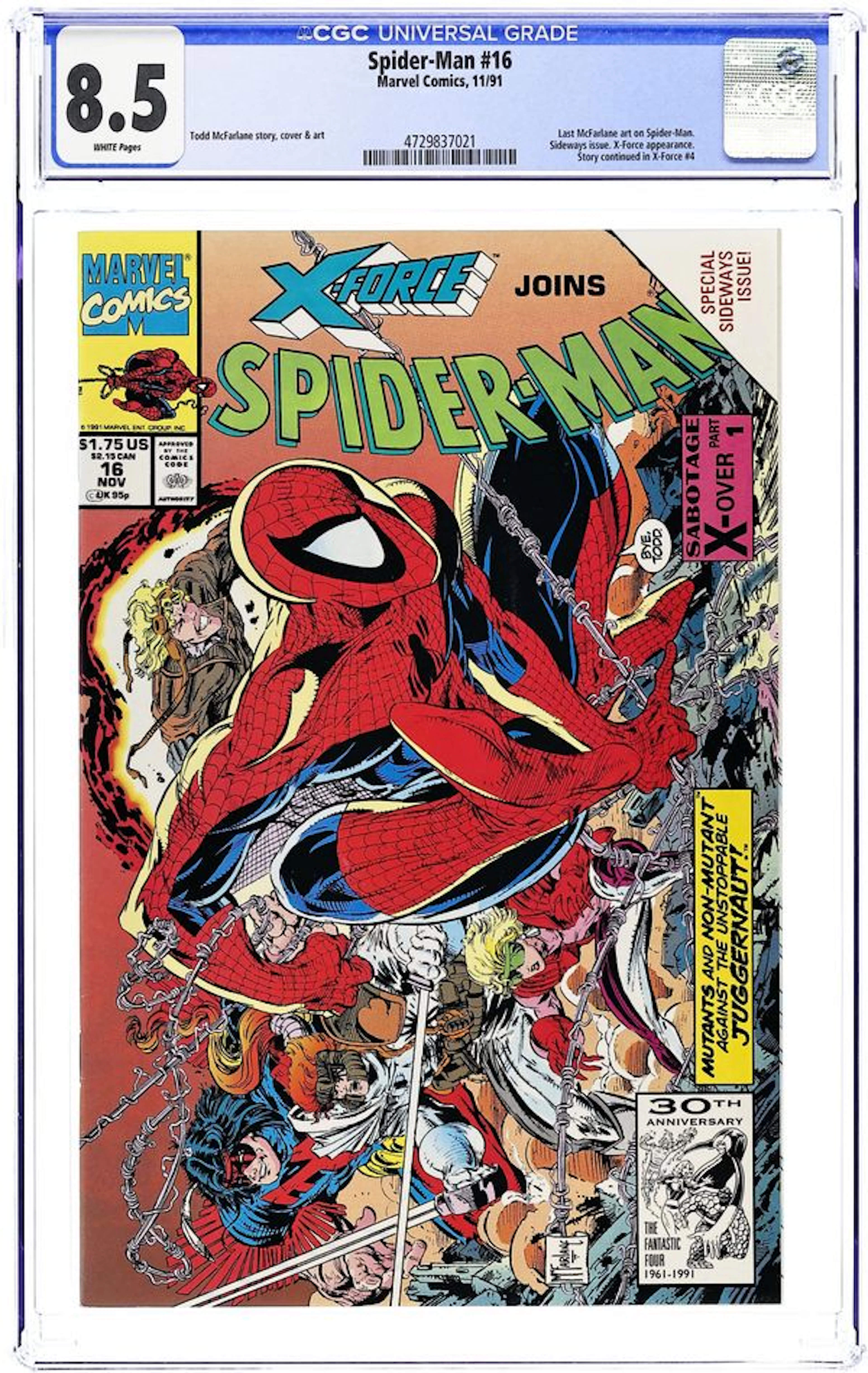 Spider-Man (1990 Marvel) 16D CGC 8.5
