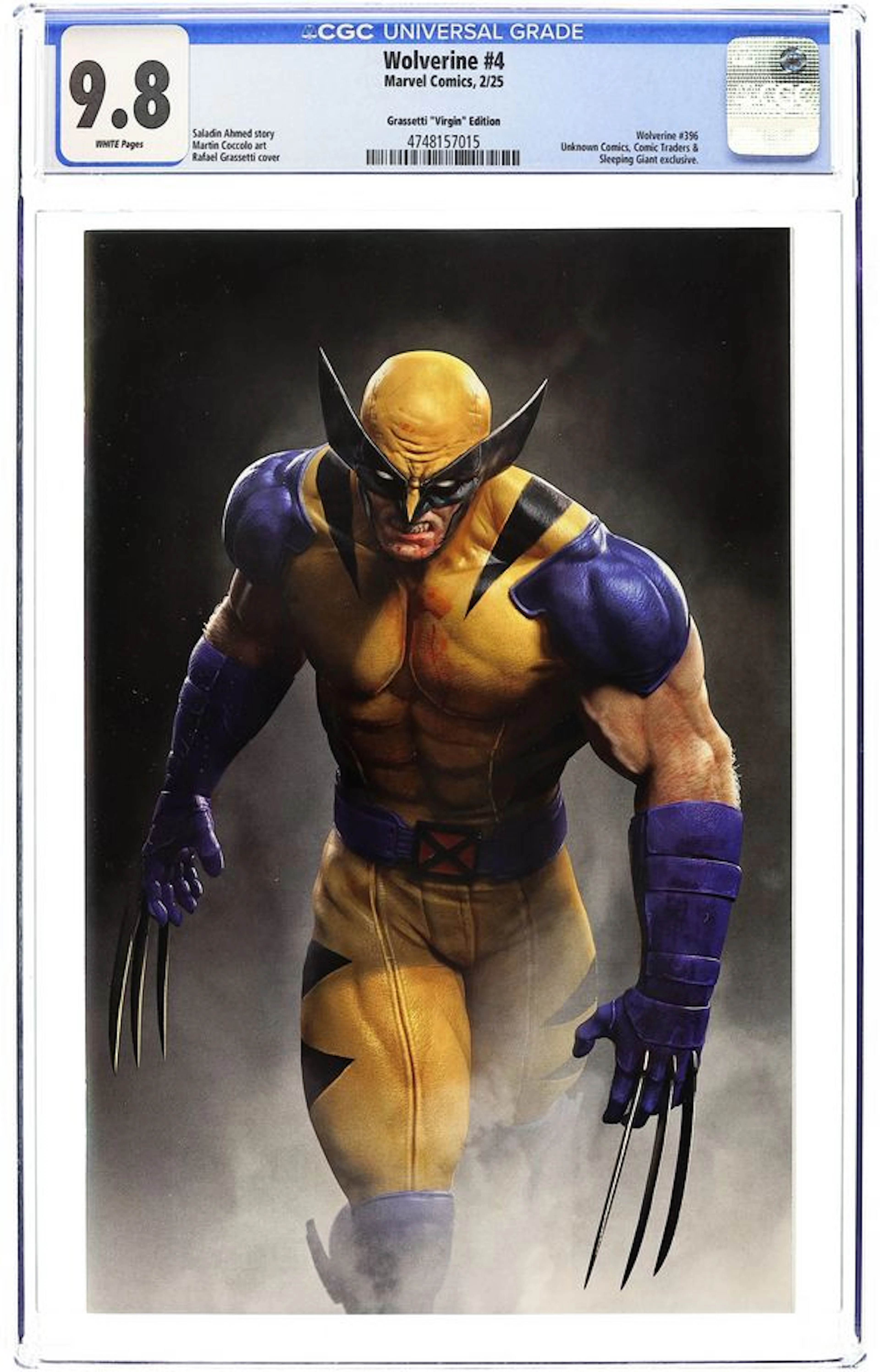 Wolverine (2024 Marvel) 4ILLUMINATI.B CGC 9.8