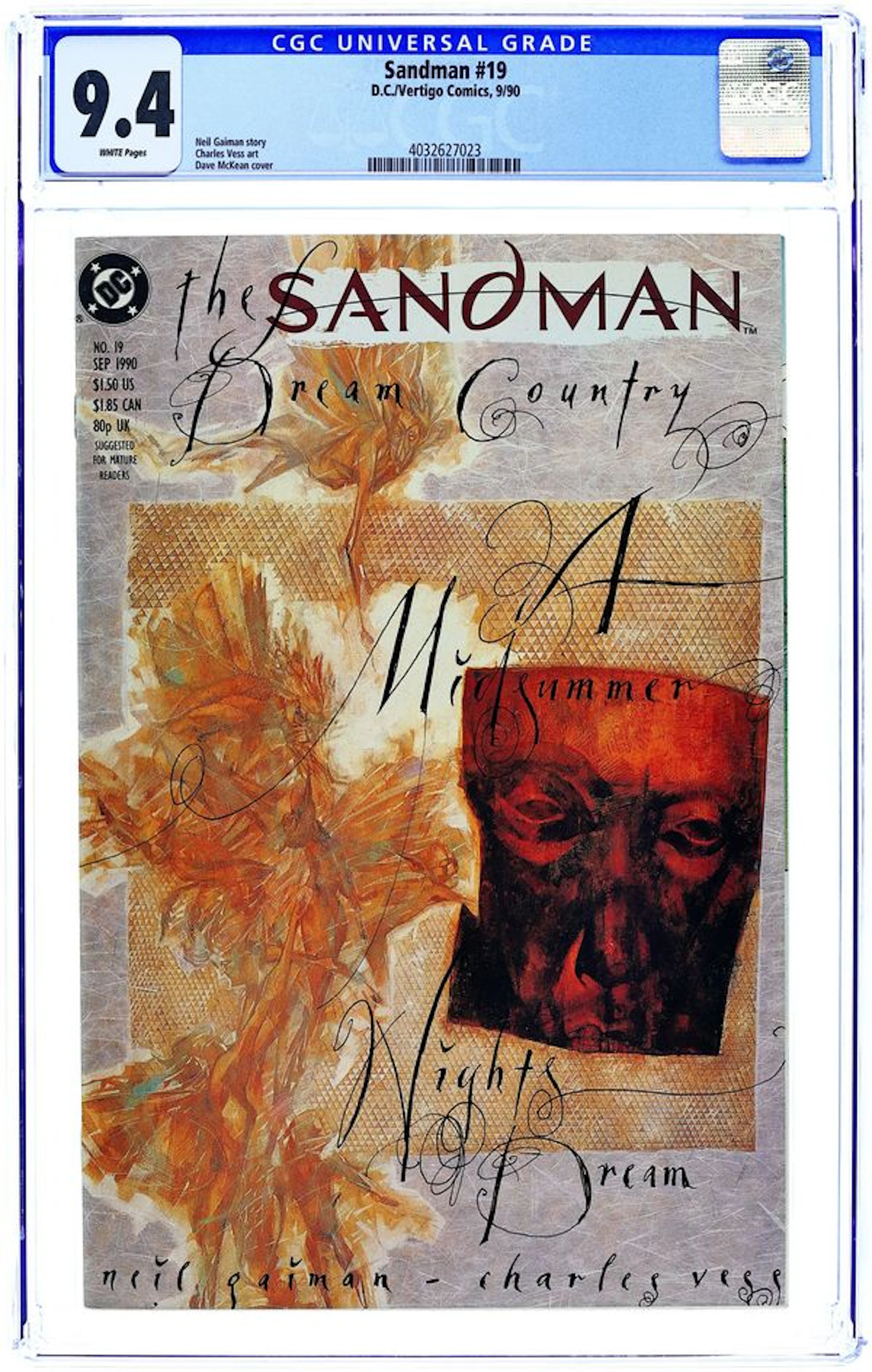 Sandman (1989 DC/Vertigo) 19A CGC 9.4