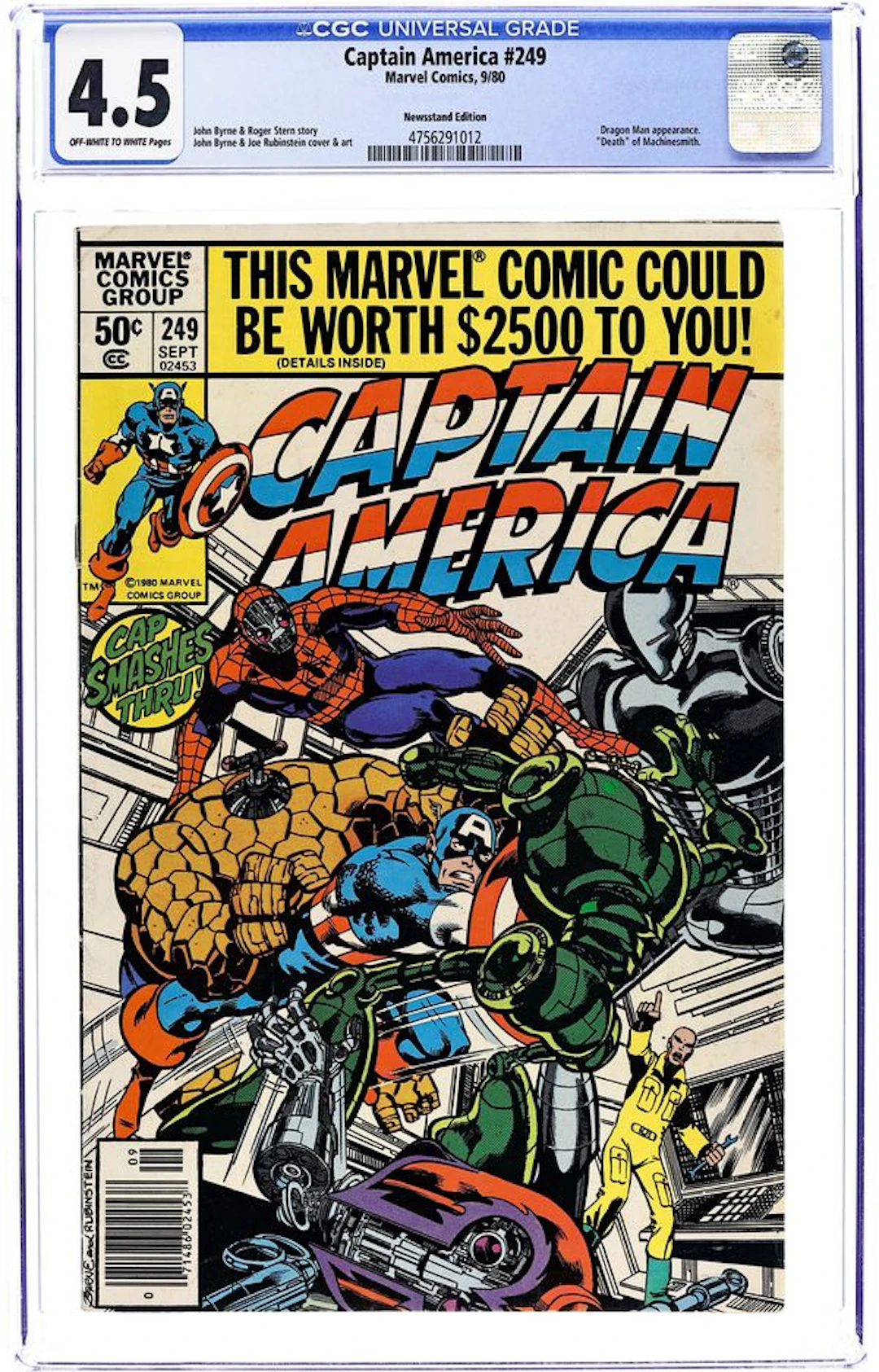 Captain America (1968 1st Series) 249N CGC 4.5