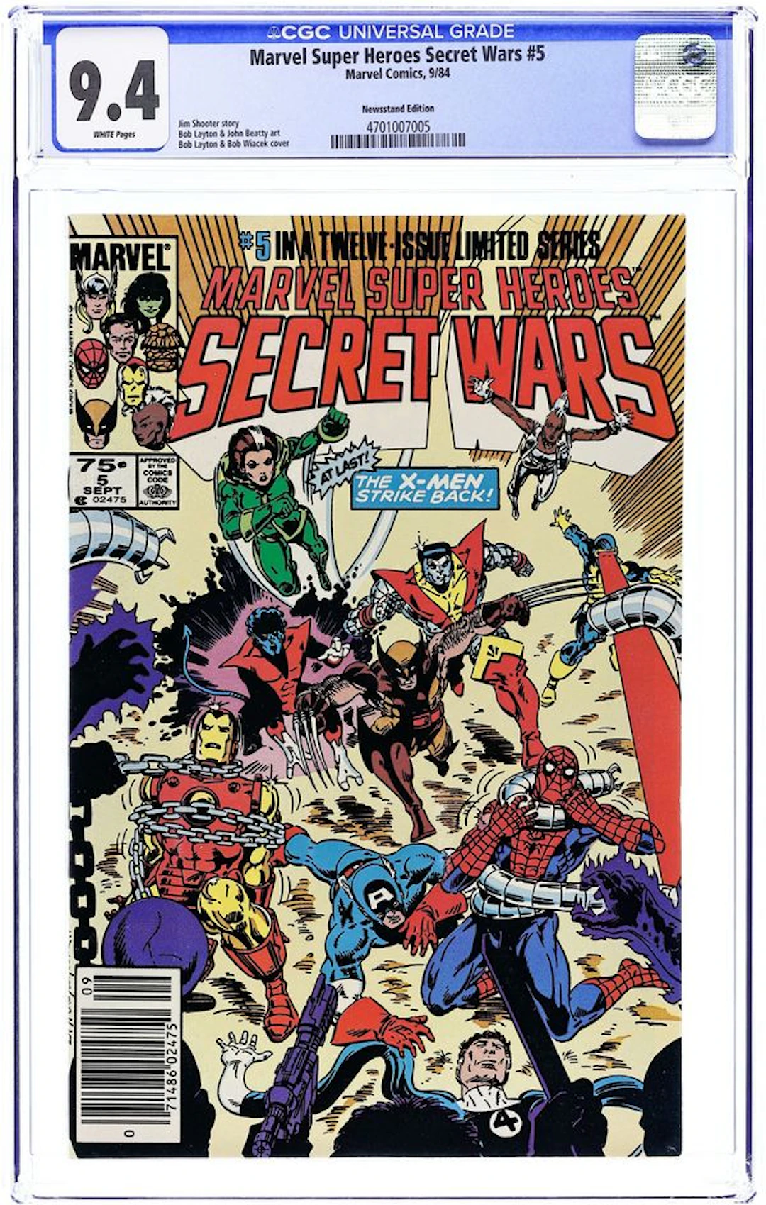 Marvel Super Heroes Secret Wars (1984) 5N CGC 9.4
