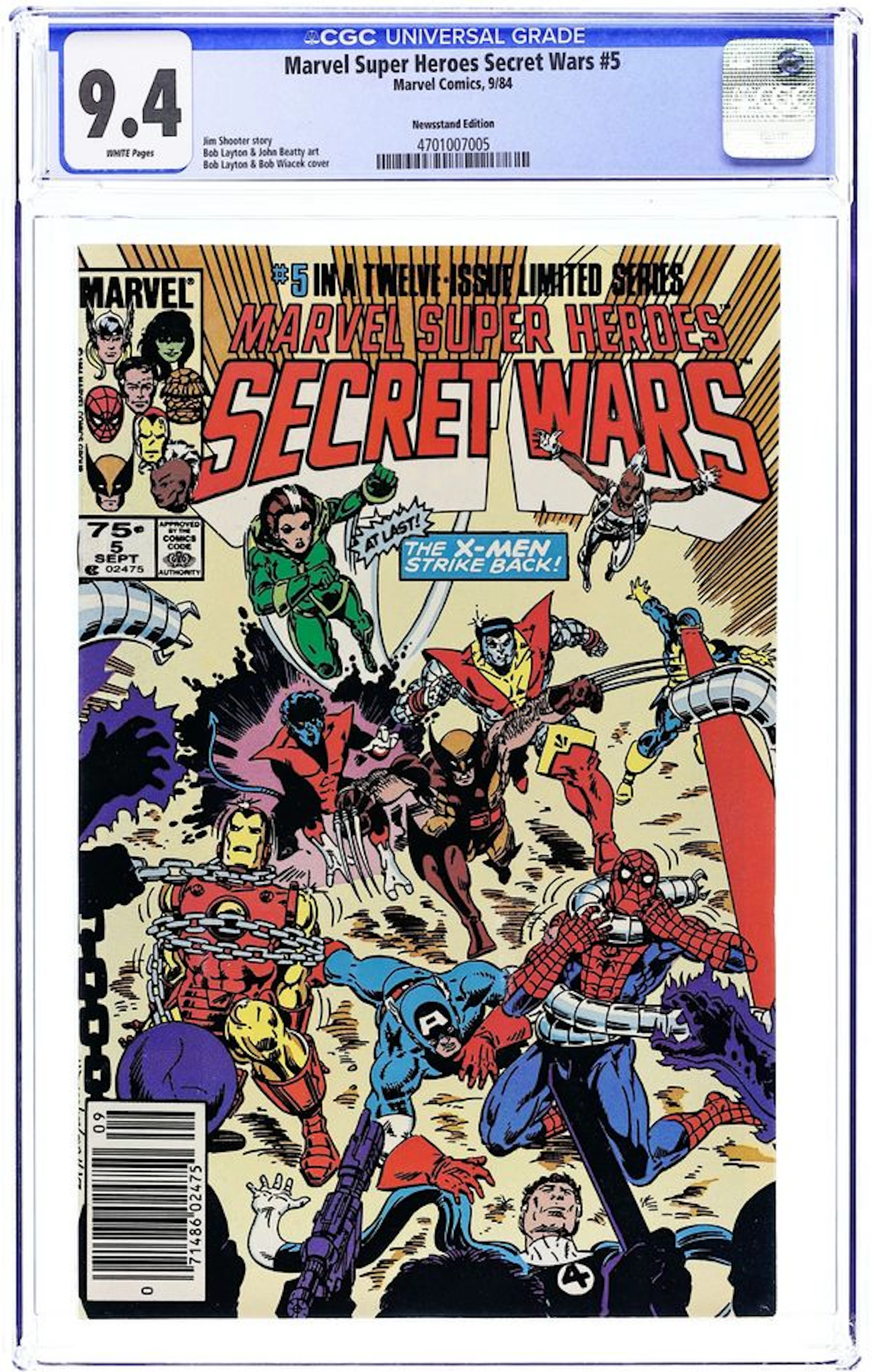 Marvel Super Heroes Secret Wars (1984) 5N CGC 9.4