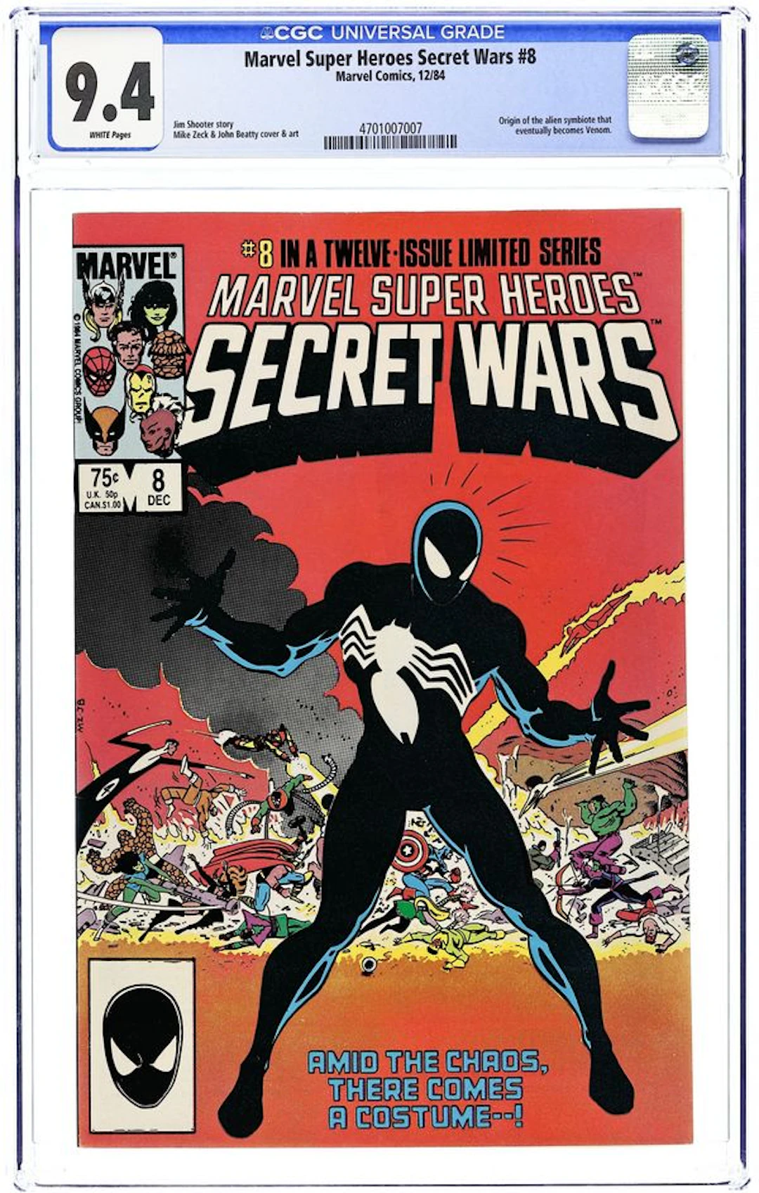 Marvel Super Heroes Secret Wars (1984) 8D CGC 9.4