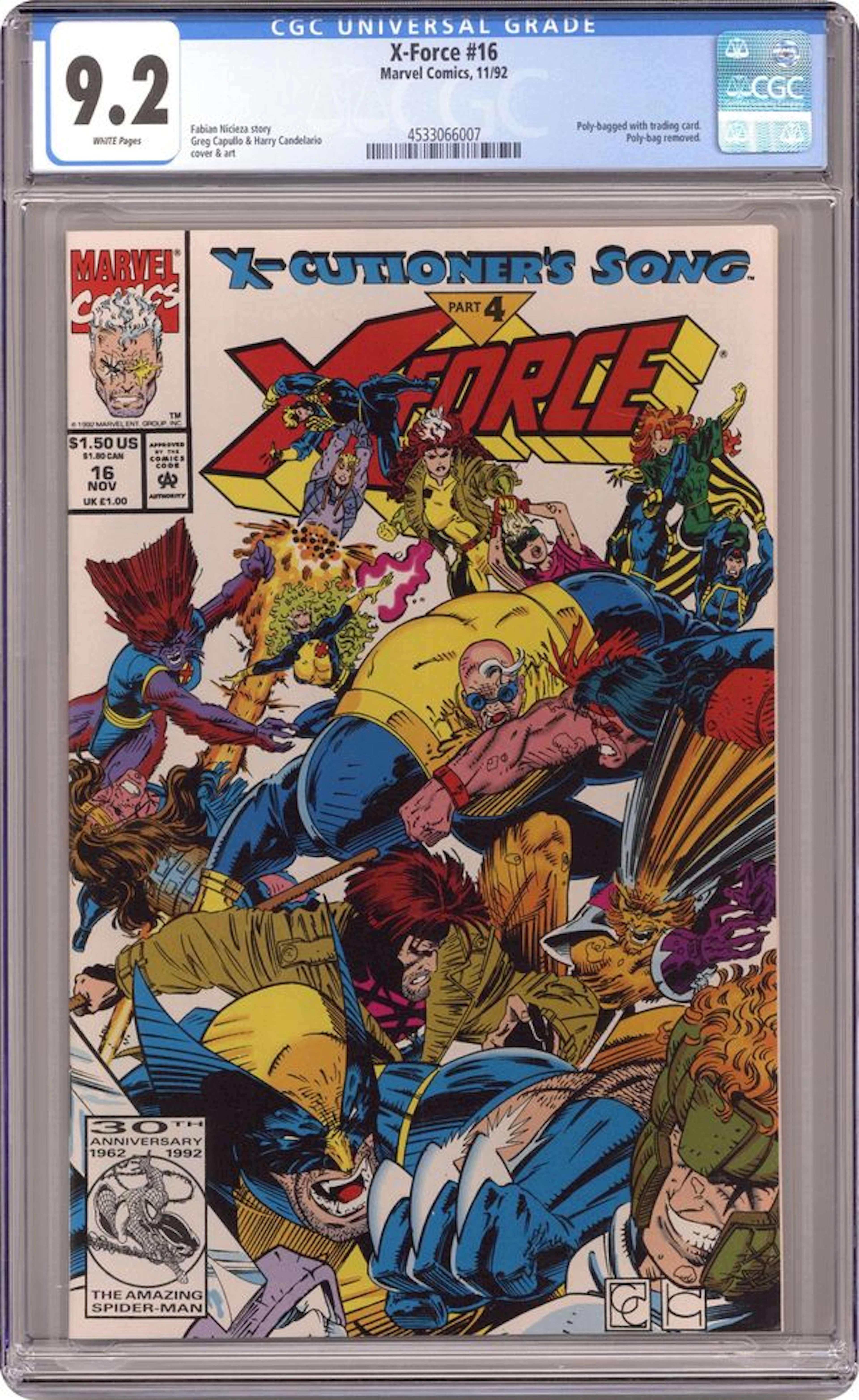X-Force (1991 1st Series) 16U CGC 9.2