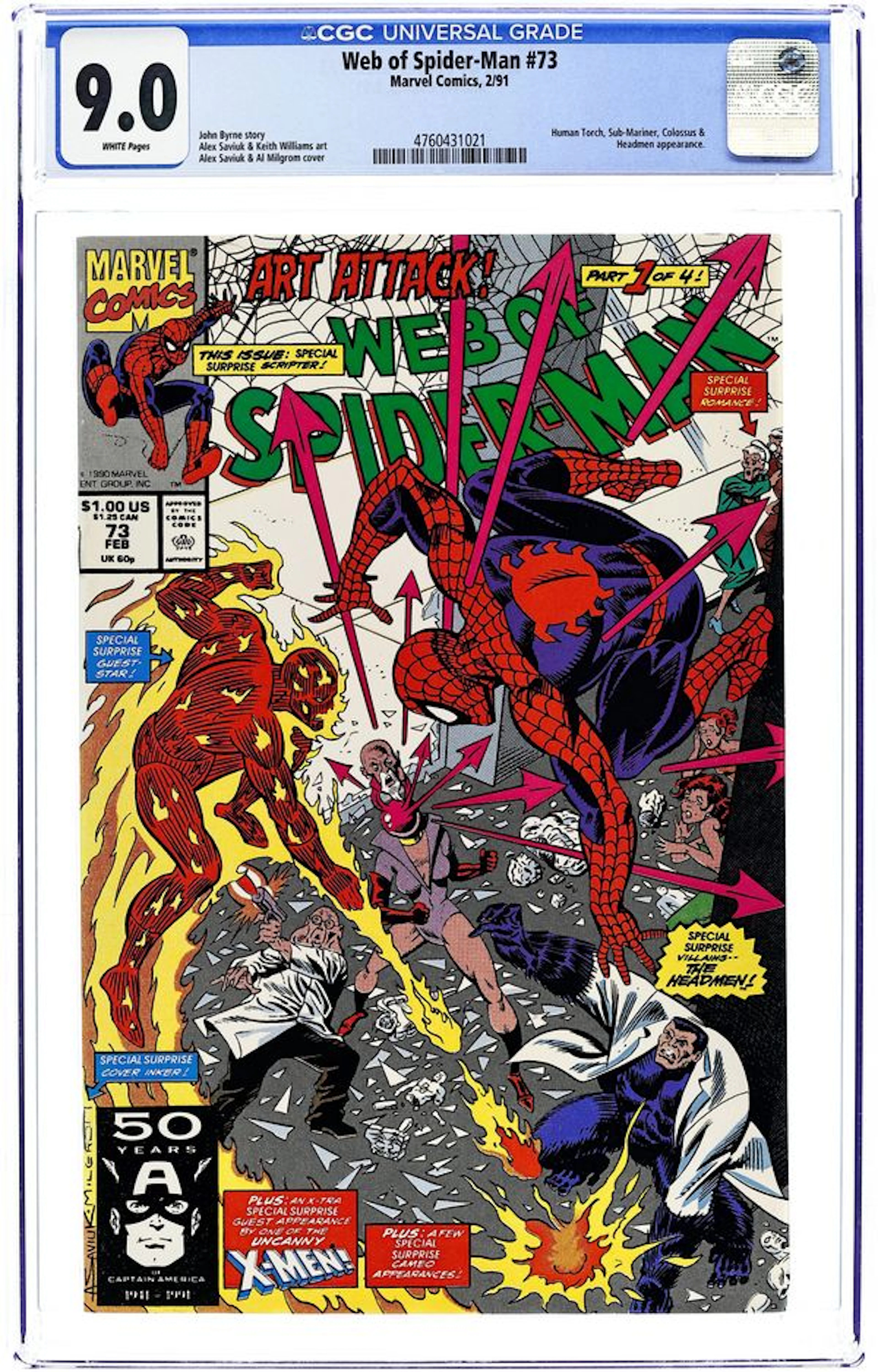 Web of Spider-Man (1985 1st Series) 73 CGC 9.0