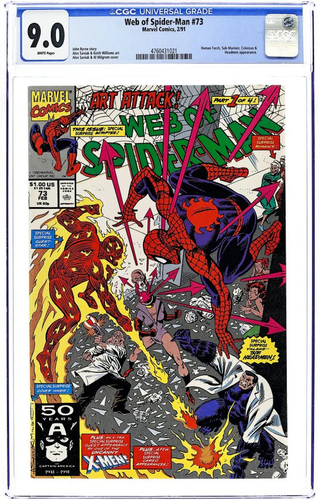 Web of Spider-Man (1985 1st Series) 73 CGC 9.0