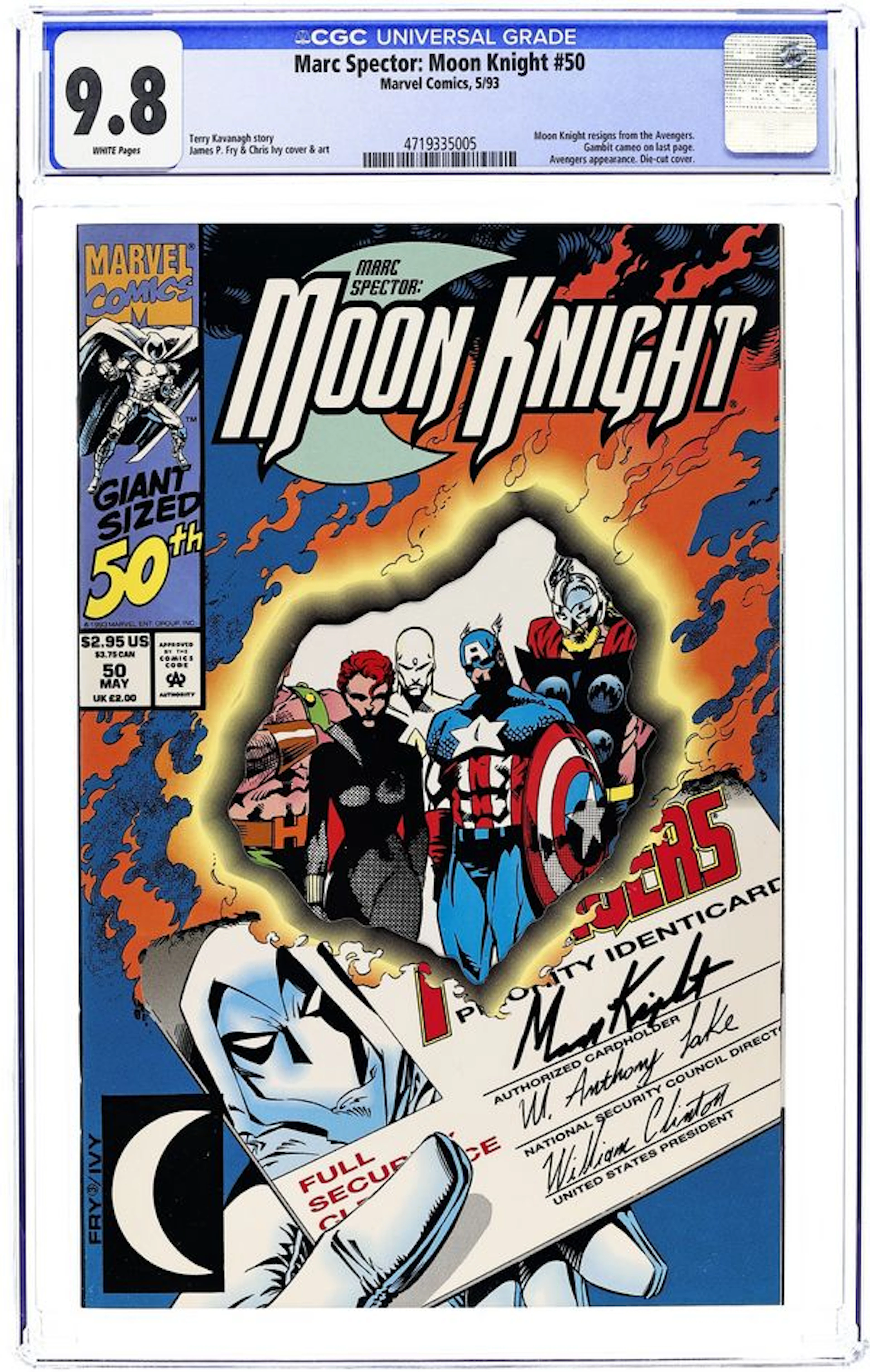 Marc Spector Moon Knight (1989) 50 CGC 9.8