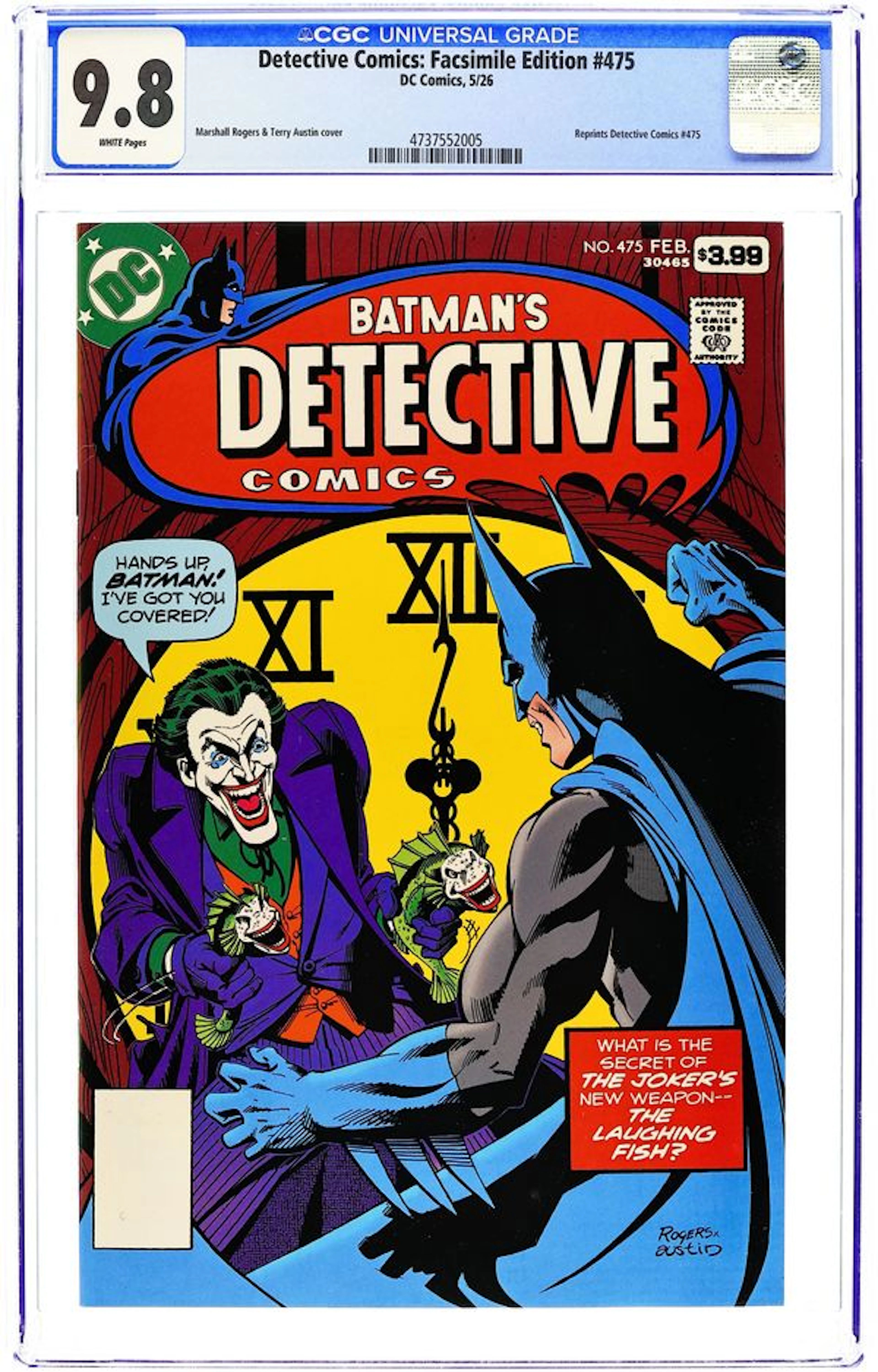 Detective Comics (1937 1st Series) Facsimile Edition 475A CGC 9.8