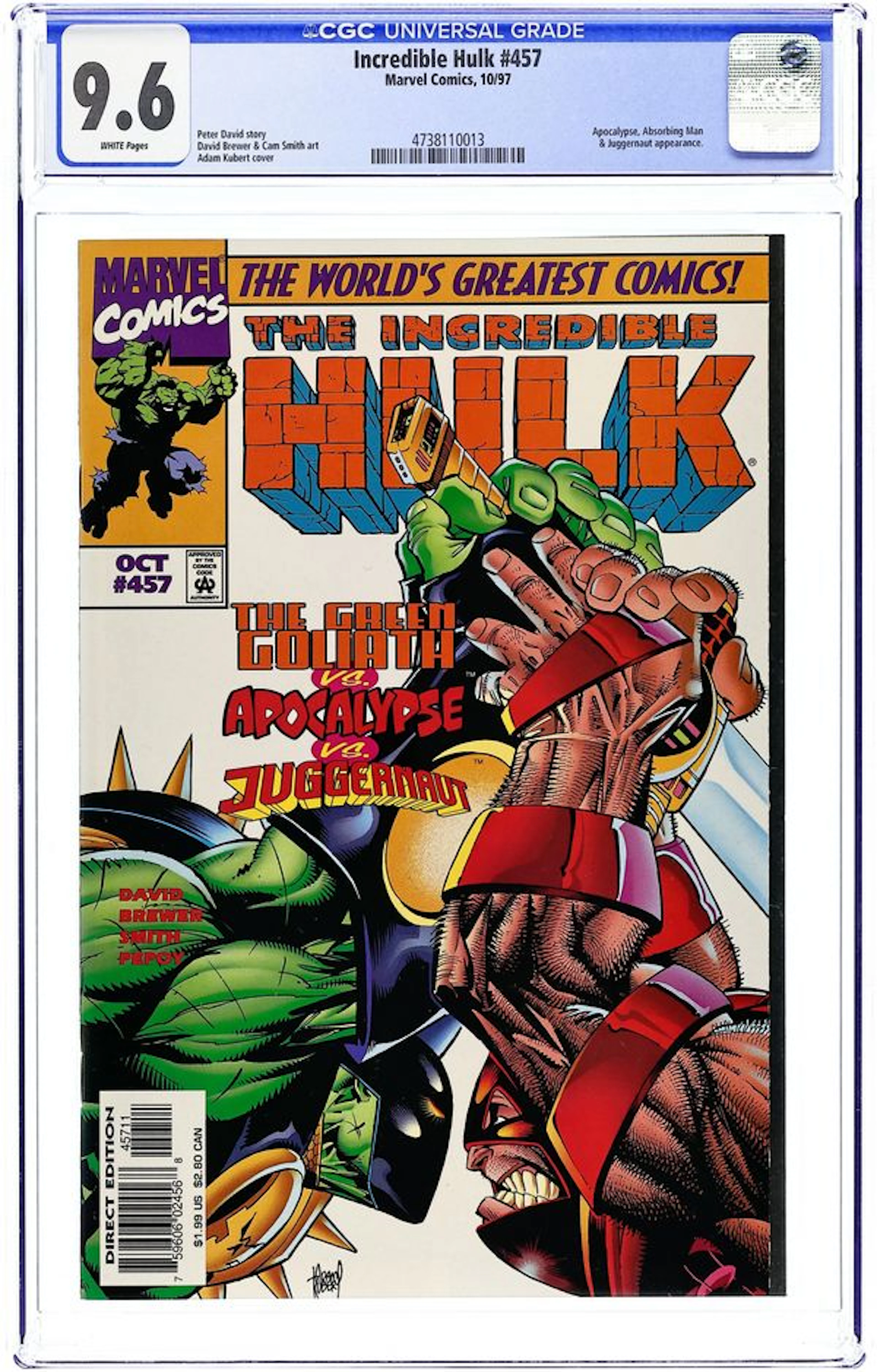 Incredible Hulk (1962 Marvel 1st Series) 457 CGC 9.6