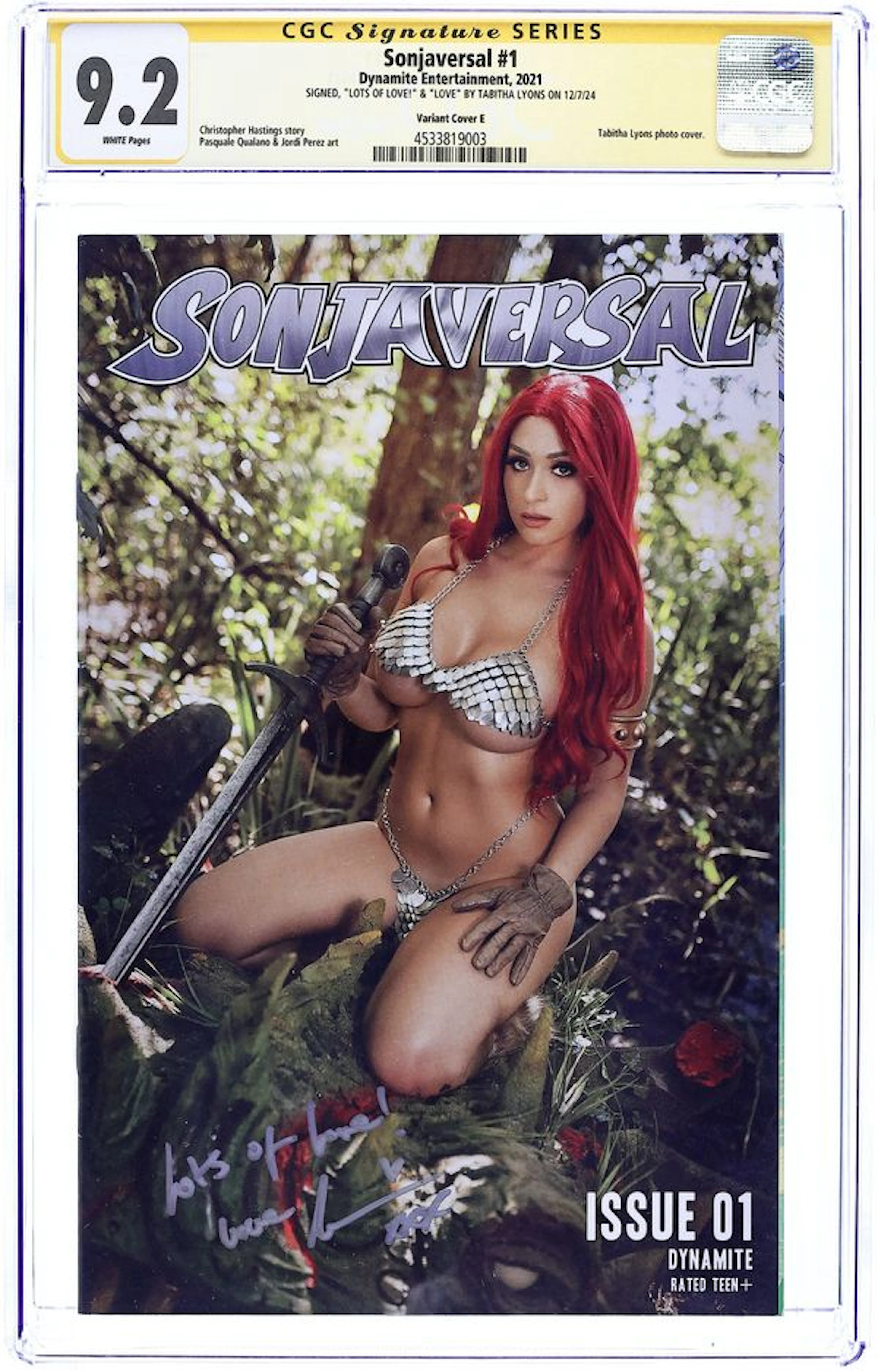 Sonjaversal (2021 Dynamite) 1E CGC 9.2 SS Lyons