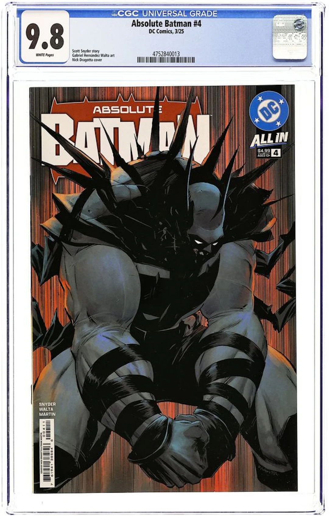 Absolute Batman (2024 DC) 4A CGC 9.8