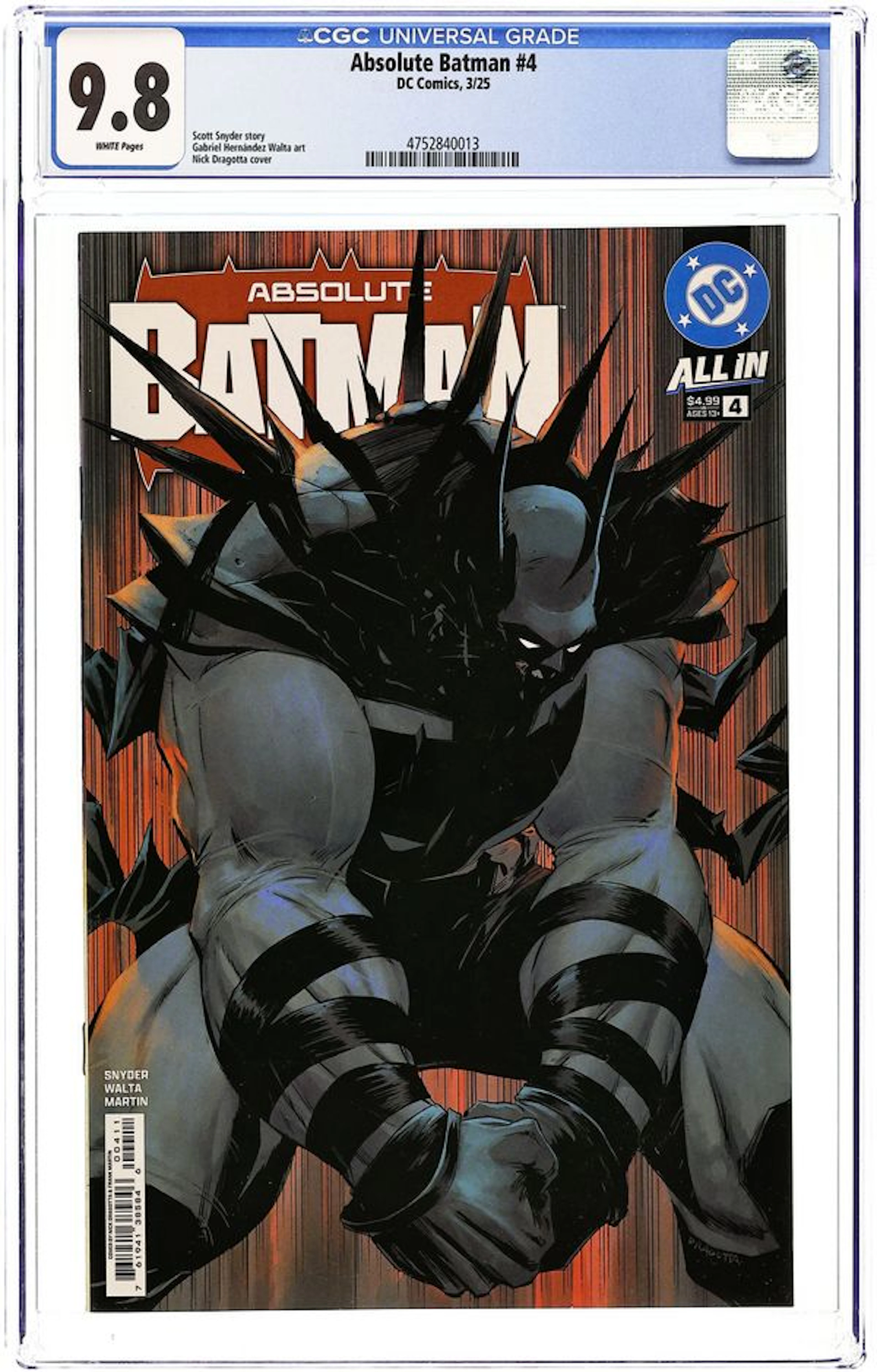 Absolute Batman (2024 DC) 4A CGC 9.8