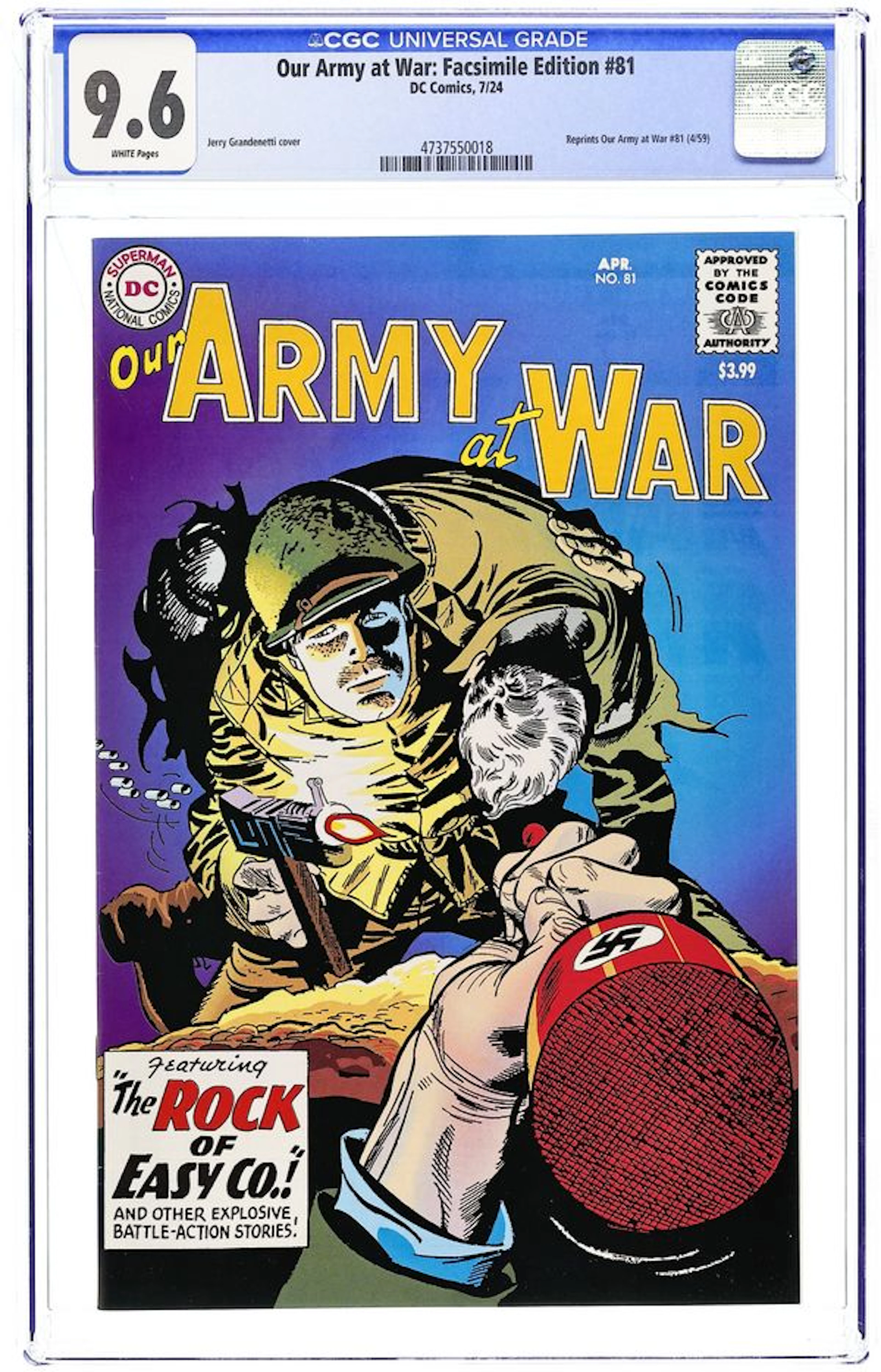 Our Army at War (1952) Facsimile Edition 81 CGC 9.6
