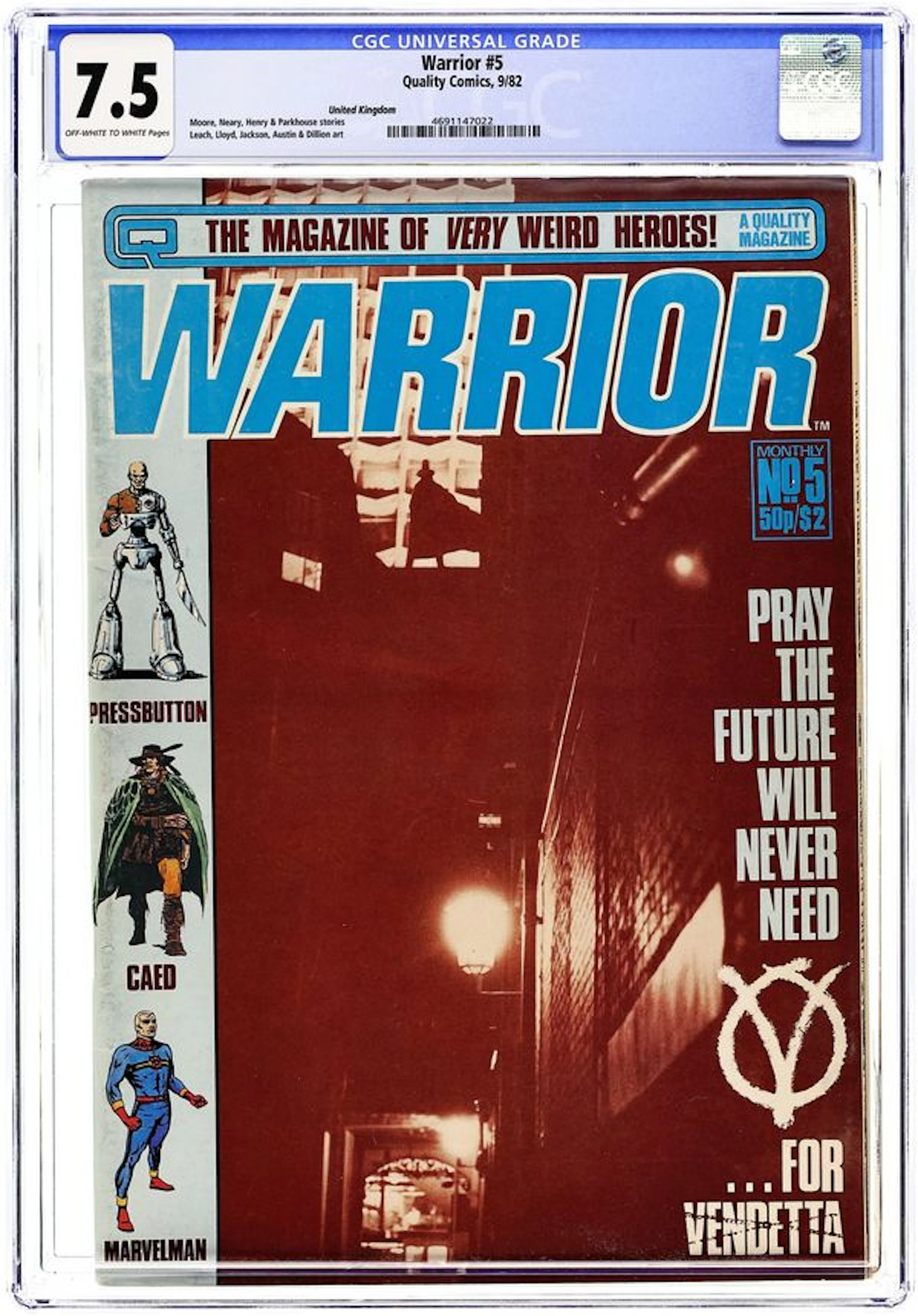Warrior (UK 1982 Quality) 5 CGC 7.5