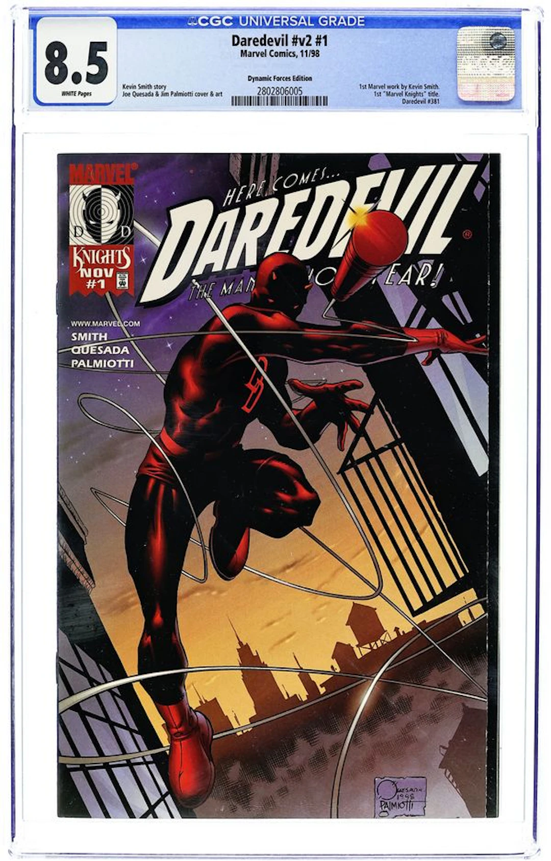Daredevil (1998 2nd Series) 1DF CGC 8.5