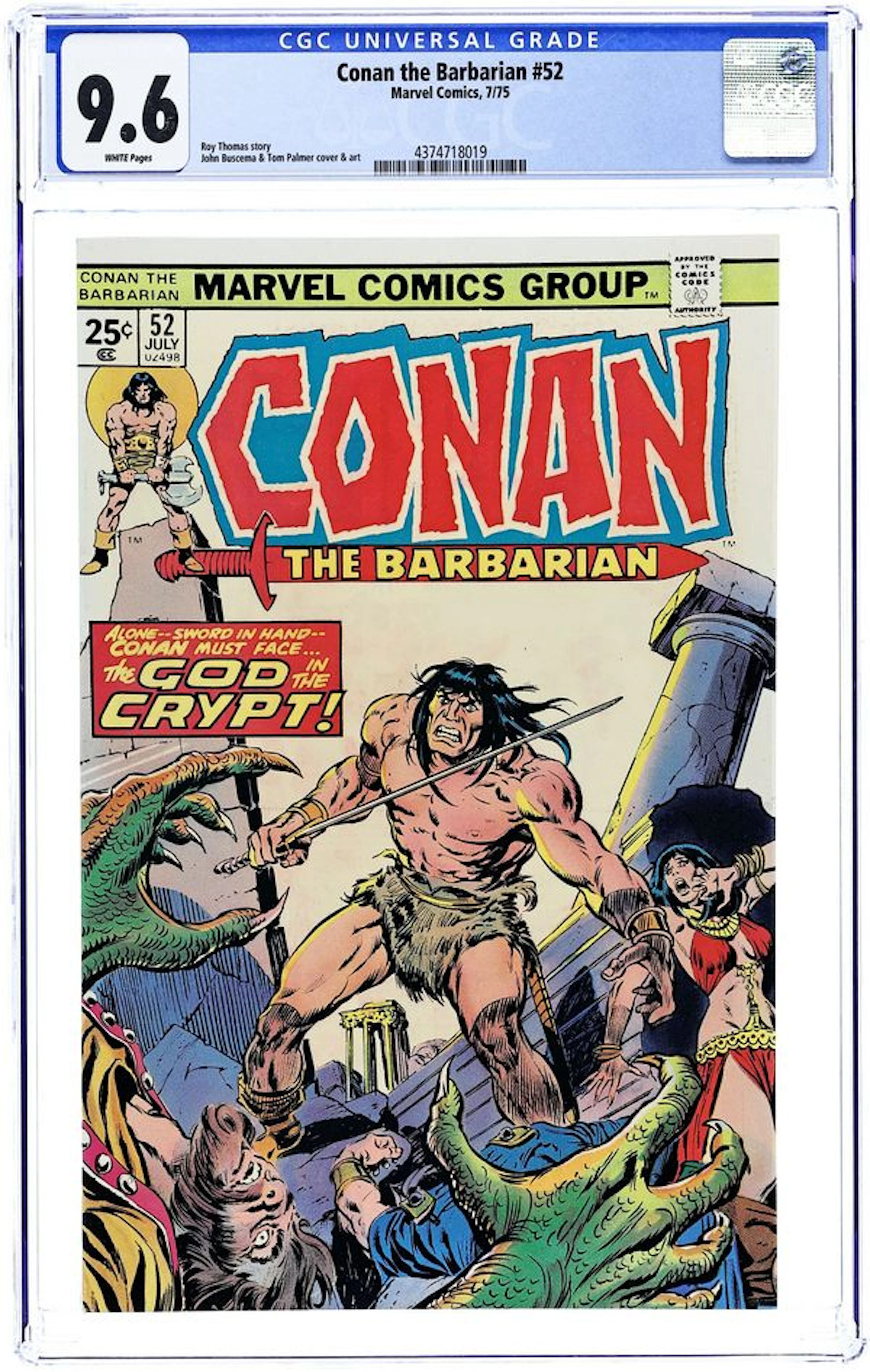 Conan the Barbarian (1970 Marvel) 52 CGC 9.6