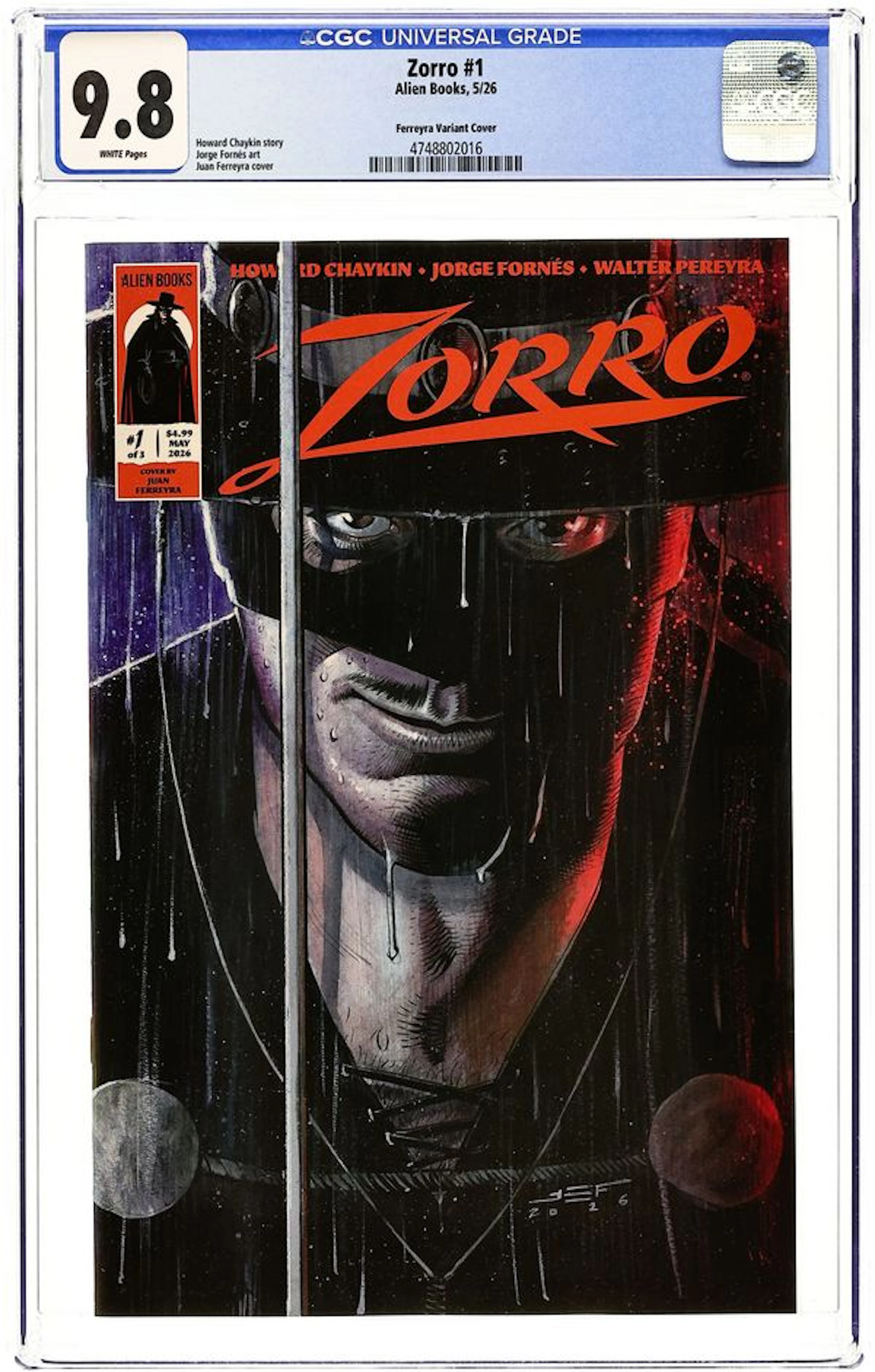 Zorro (2026 Alien Books) 1C CGC 9.8