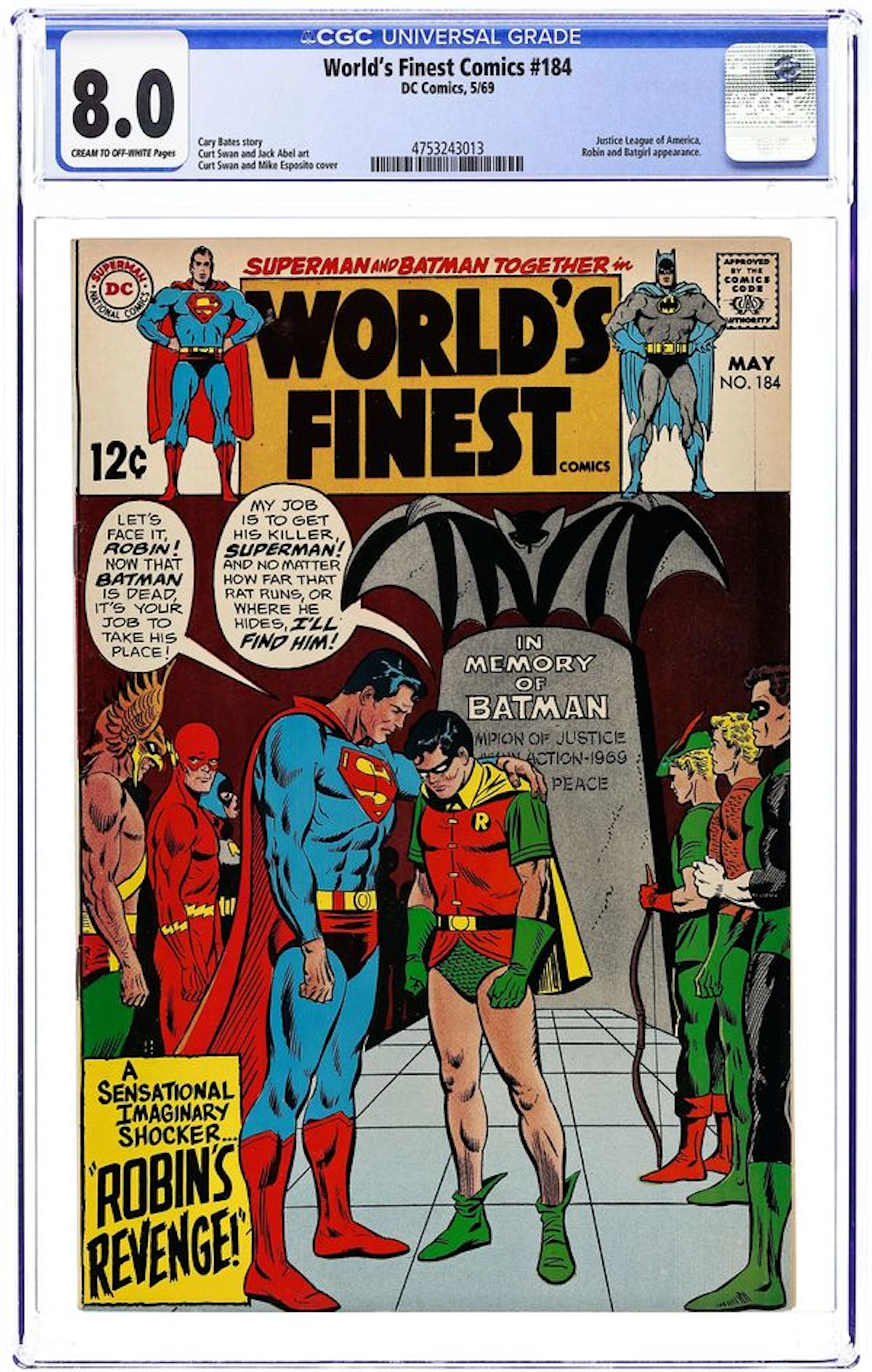 World's Finest Comics (1941) 184 CGC 8.0