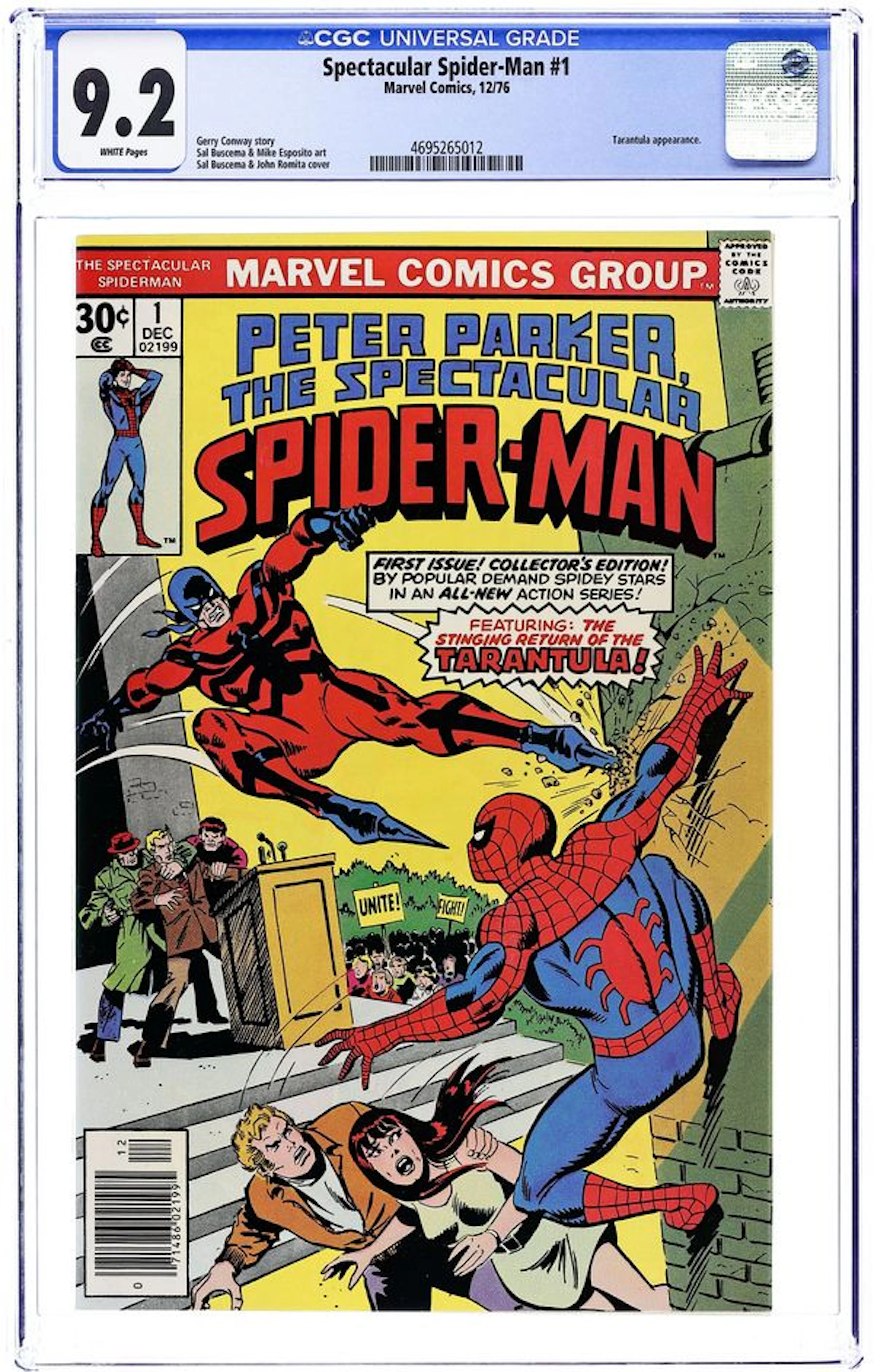Spectacular Spider-Man (1976 1st Series) 1 CGC 9.2