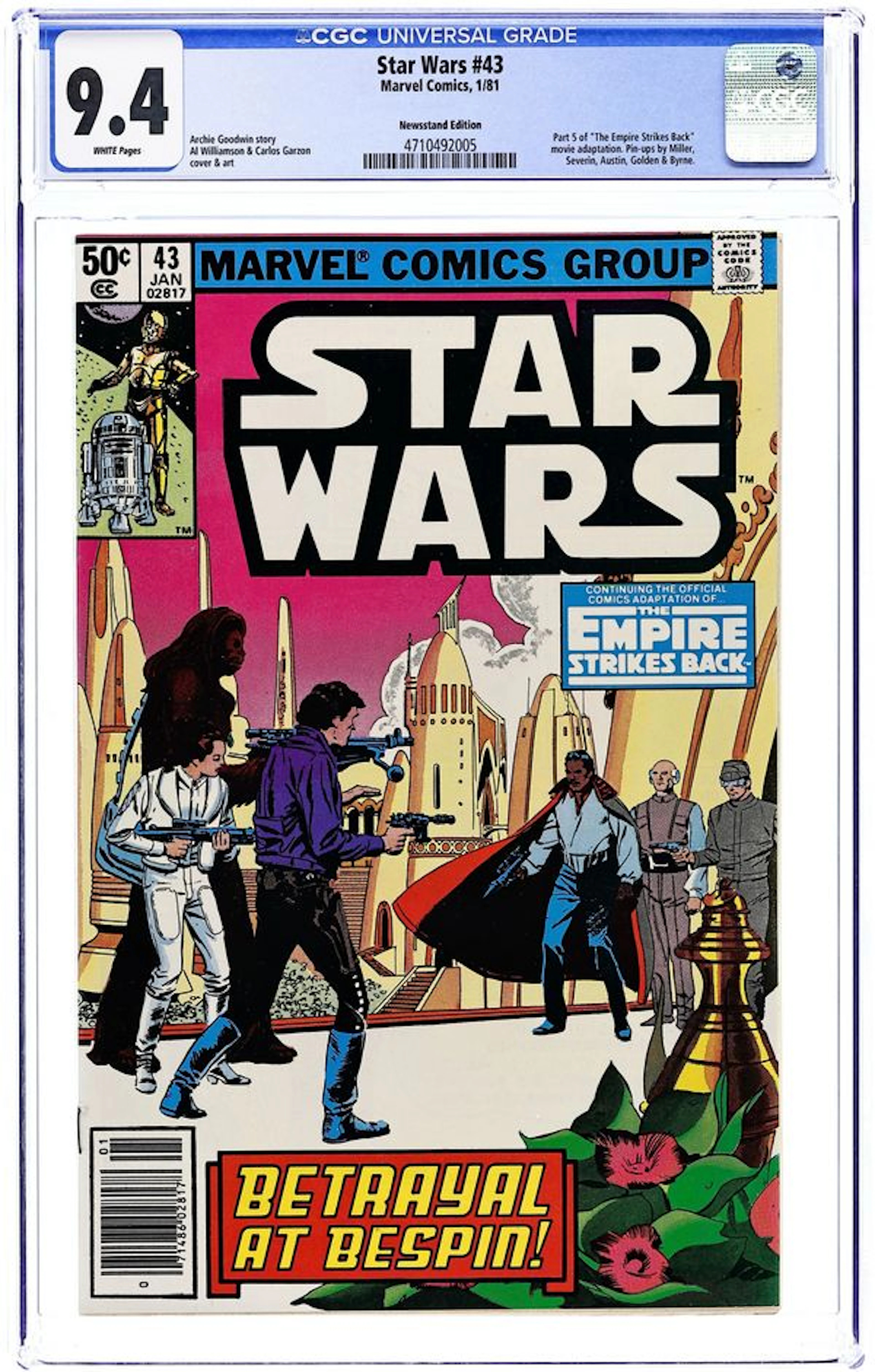 Star Wars (1977 Marvel) 43N CGC 9.4