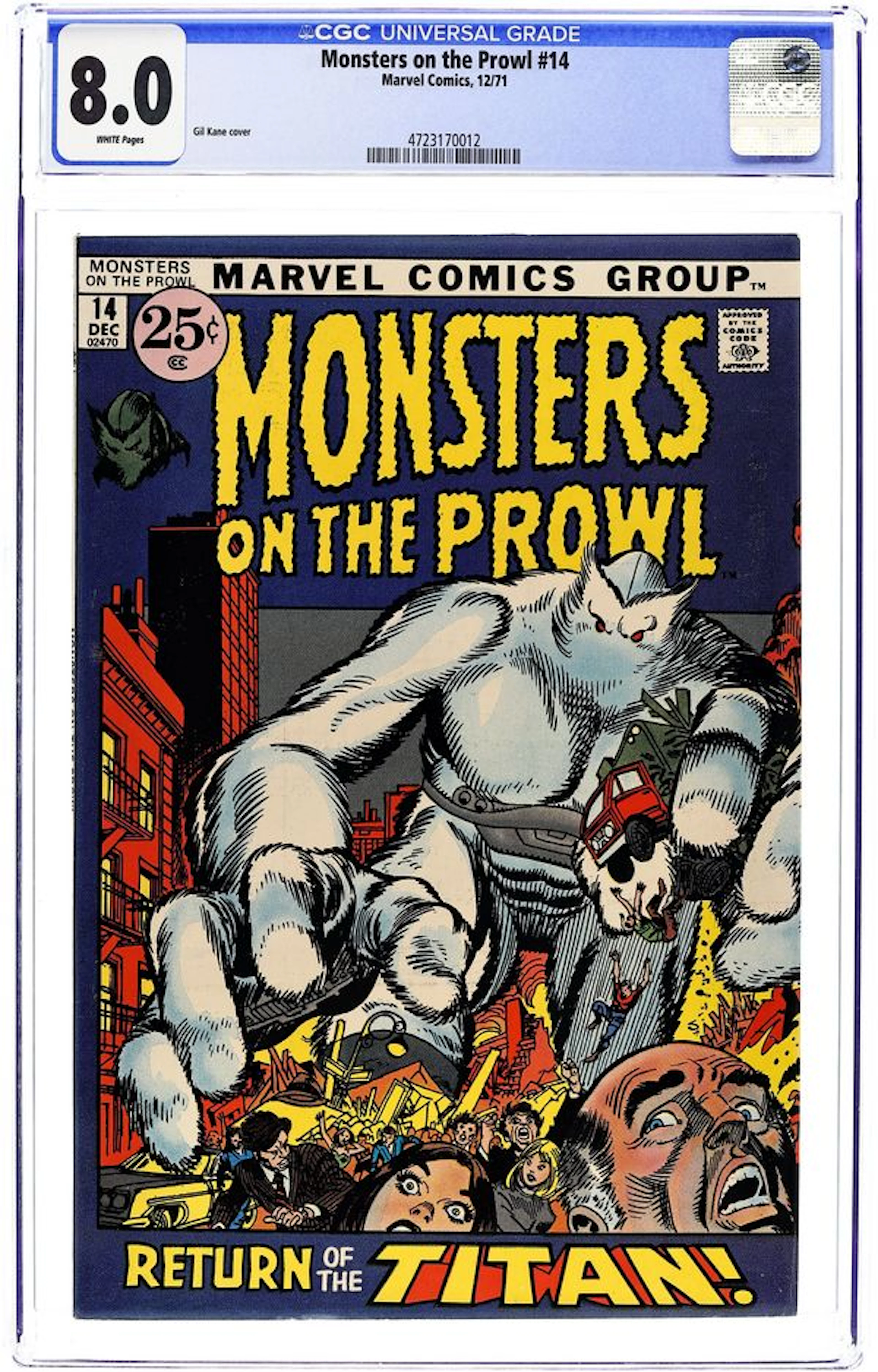 Monsters on the Prowl (1971) 14 CGC 8.0