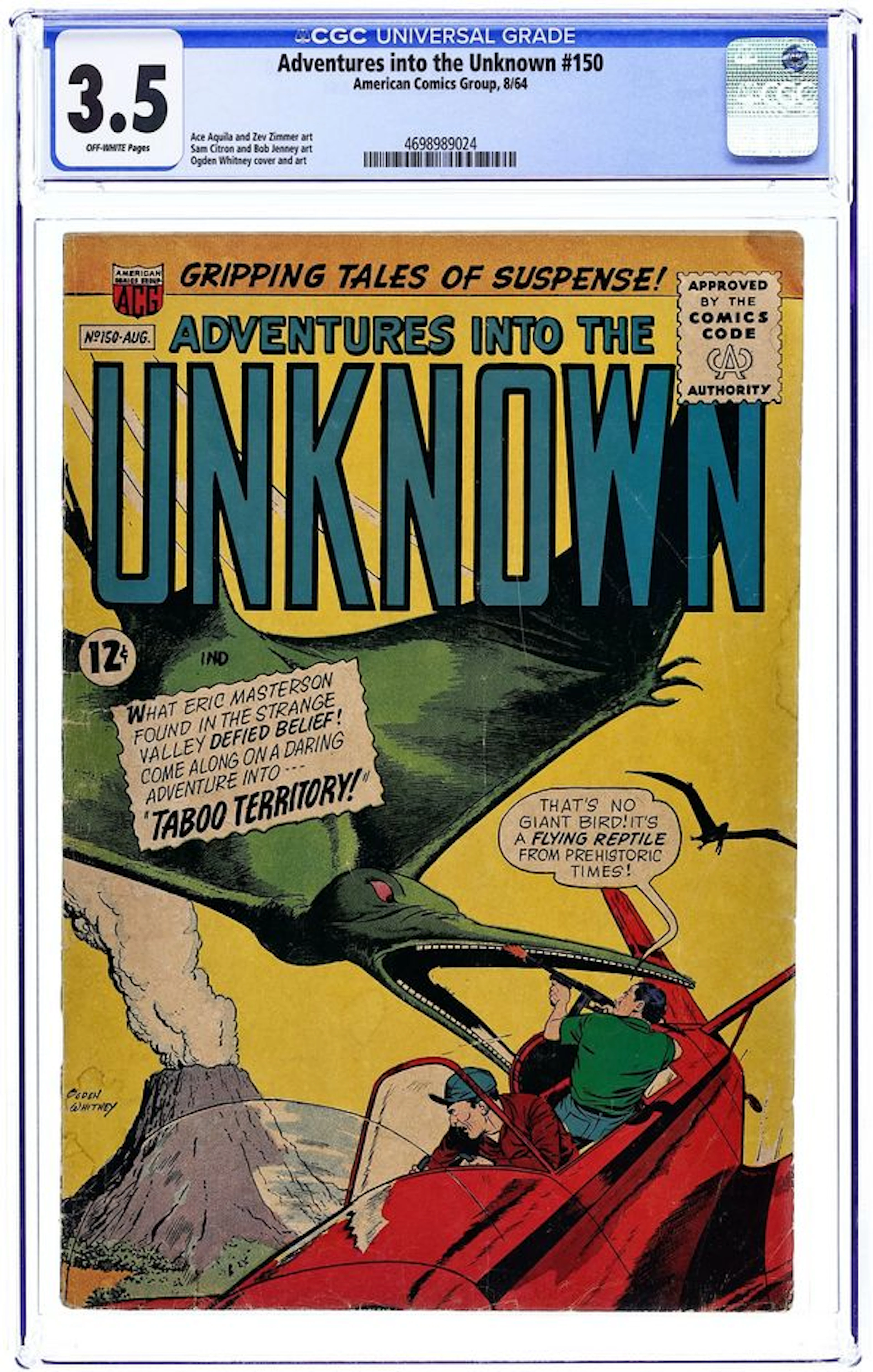 Adventures Into the Unknown (1948 ACG) 150 CGC 3.5
