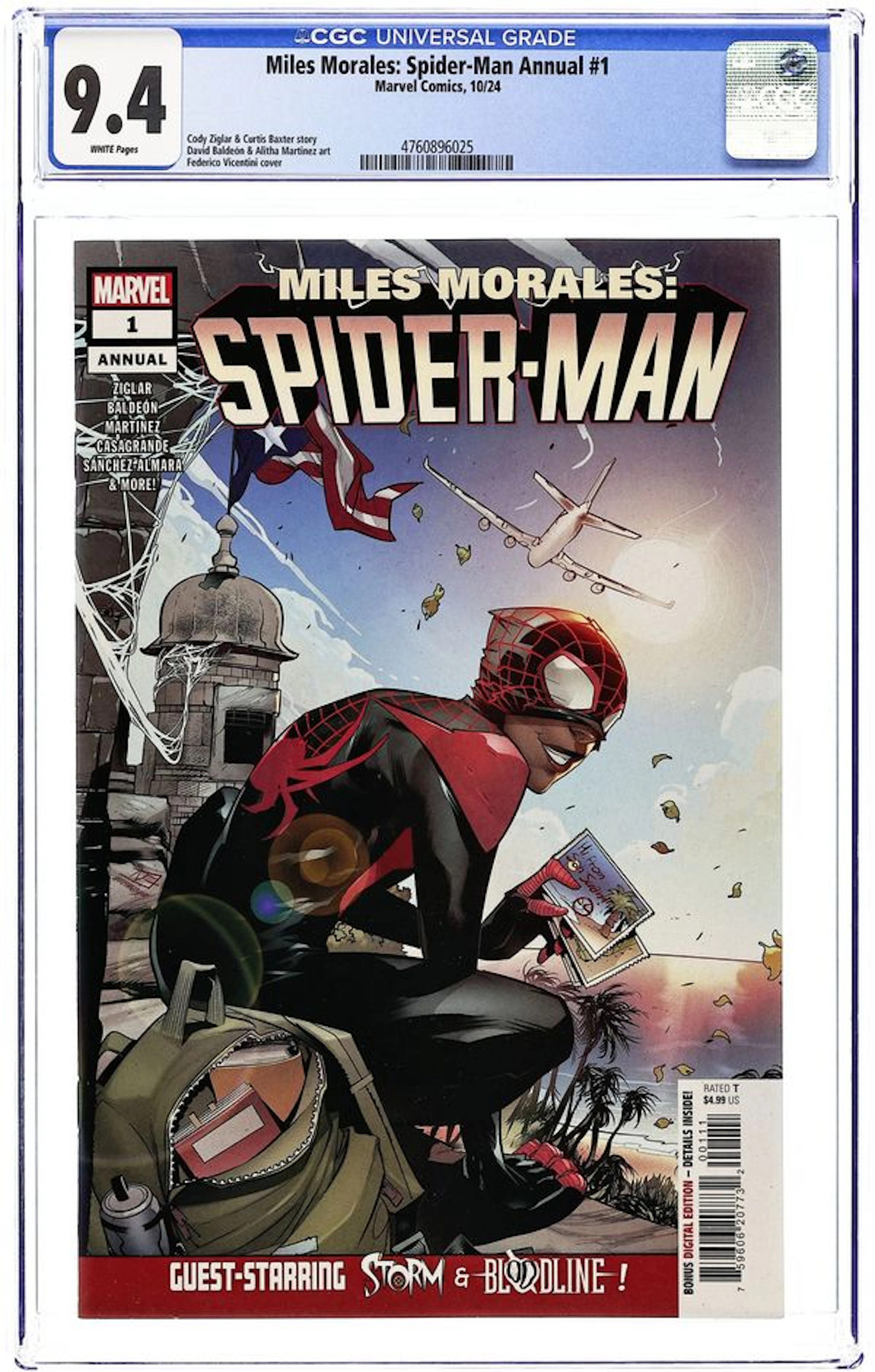 Miles Morales Spider-Man (2023 Marvel) Annual 1A CGC 9.4