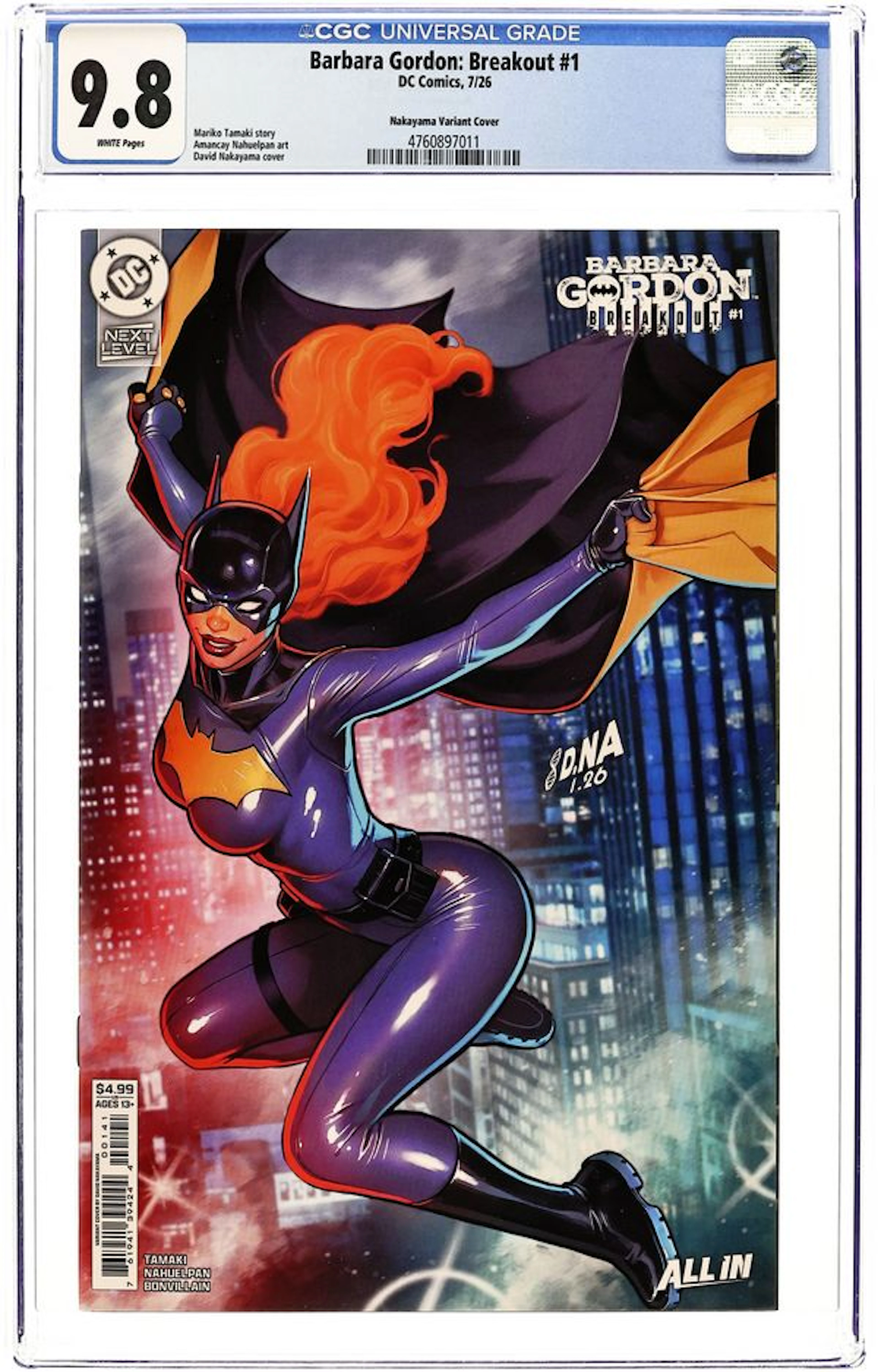 Barbara Gordon Breakout (2026 DC) 1C CGC 9.8