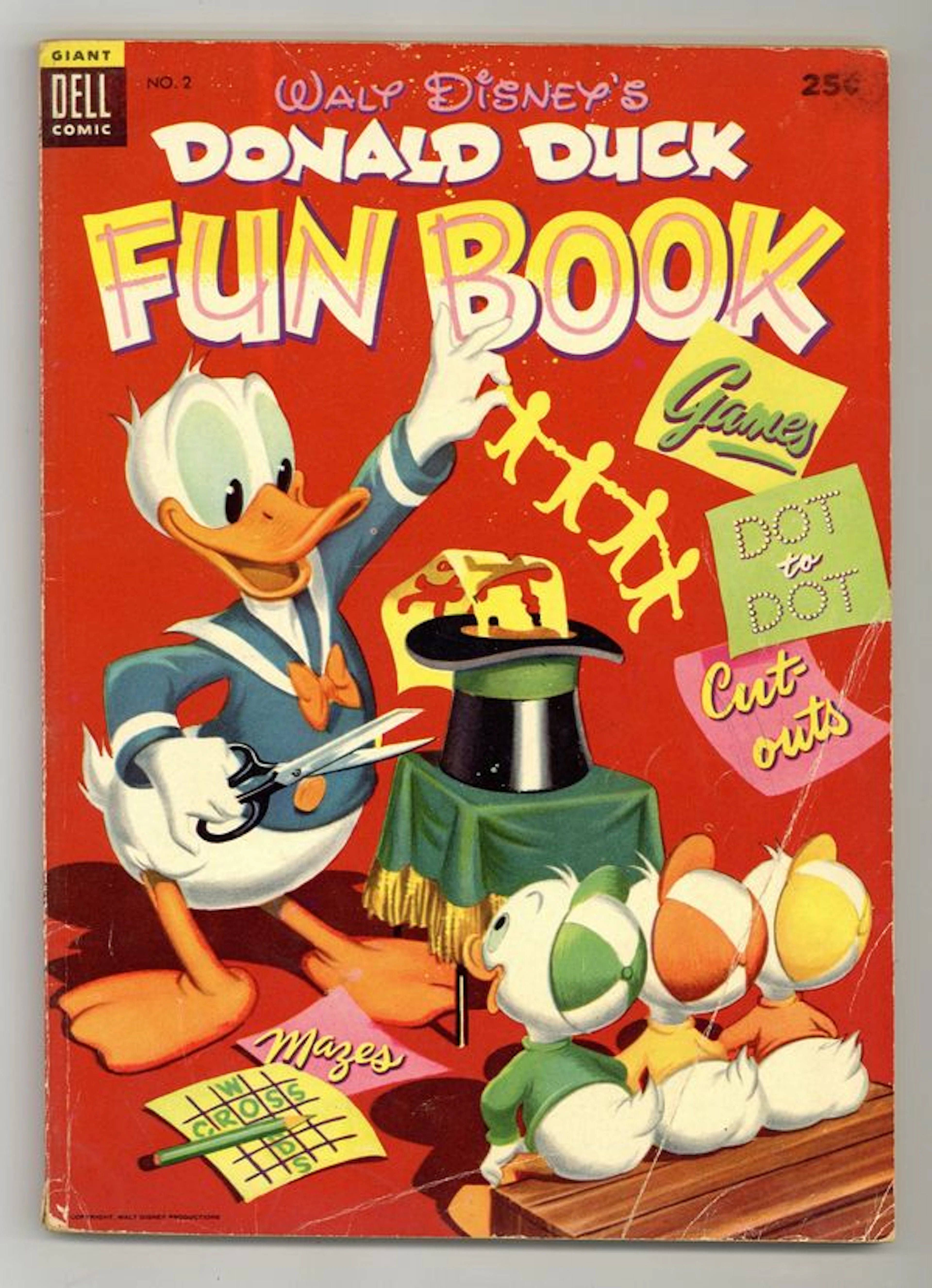 Dell Giant Donald Duck Fun Book (1953-1954 Dell) 2 GD/VG 3.0