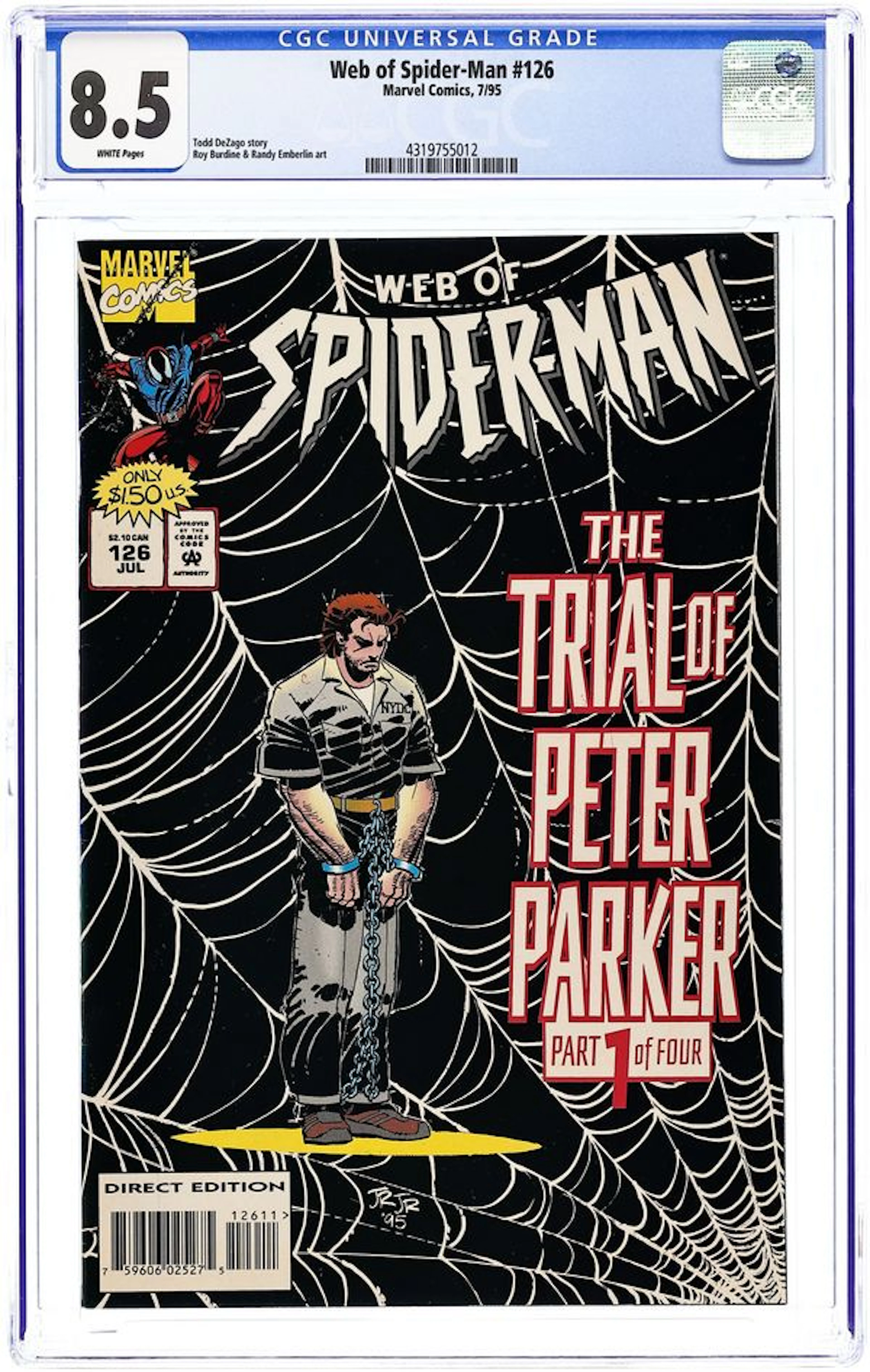 Web of Spider-Man (1985 1st Series) 126D CGC 8.5