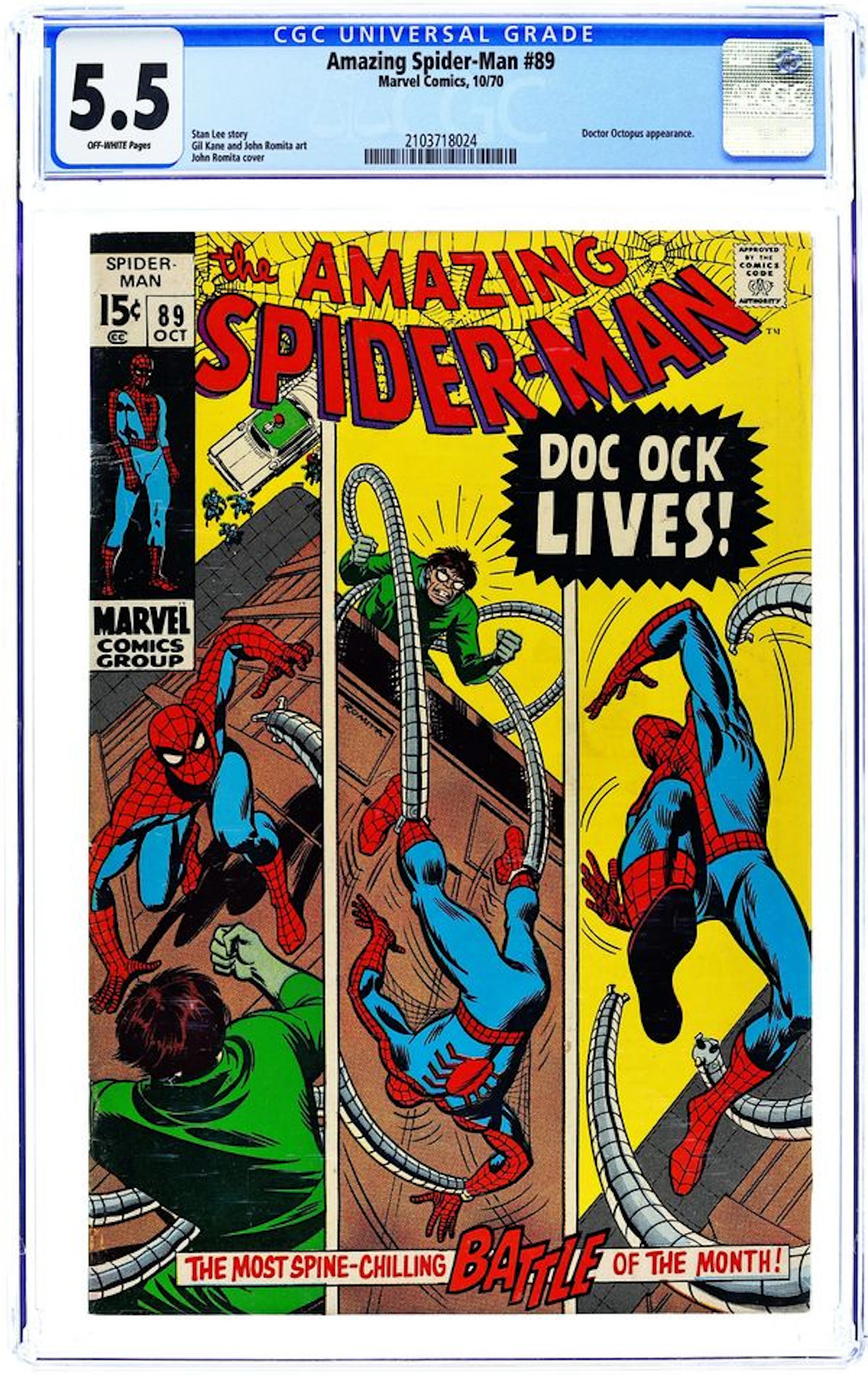 Amazing Spider-Man (1963 1st Series) 89 CGC 5.5