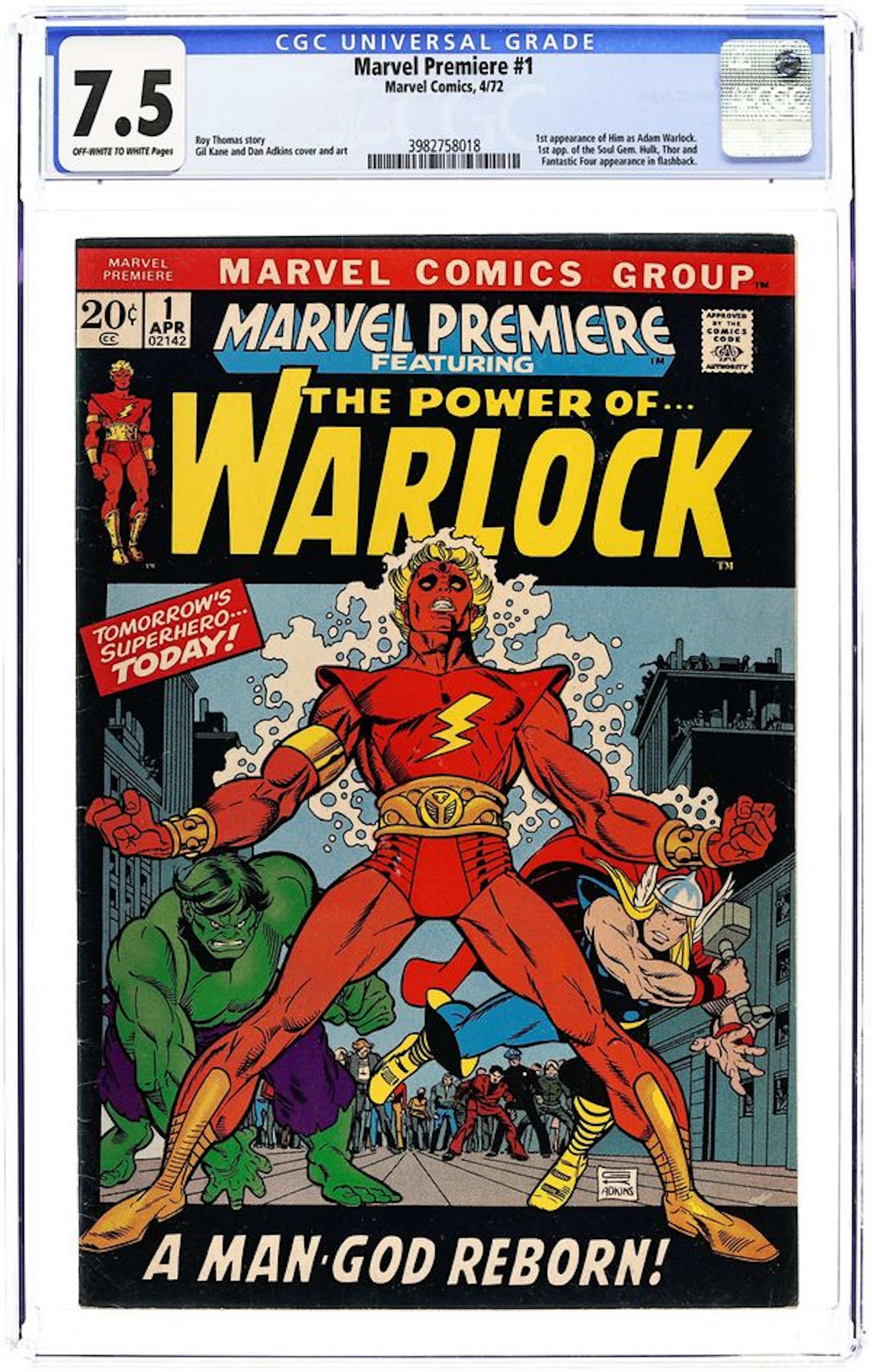 Marvel Premiere (1972) 1 CGC 7.5