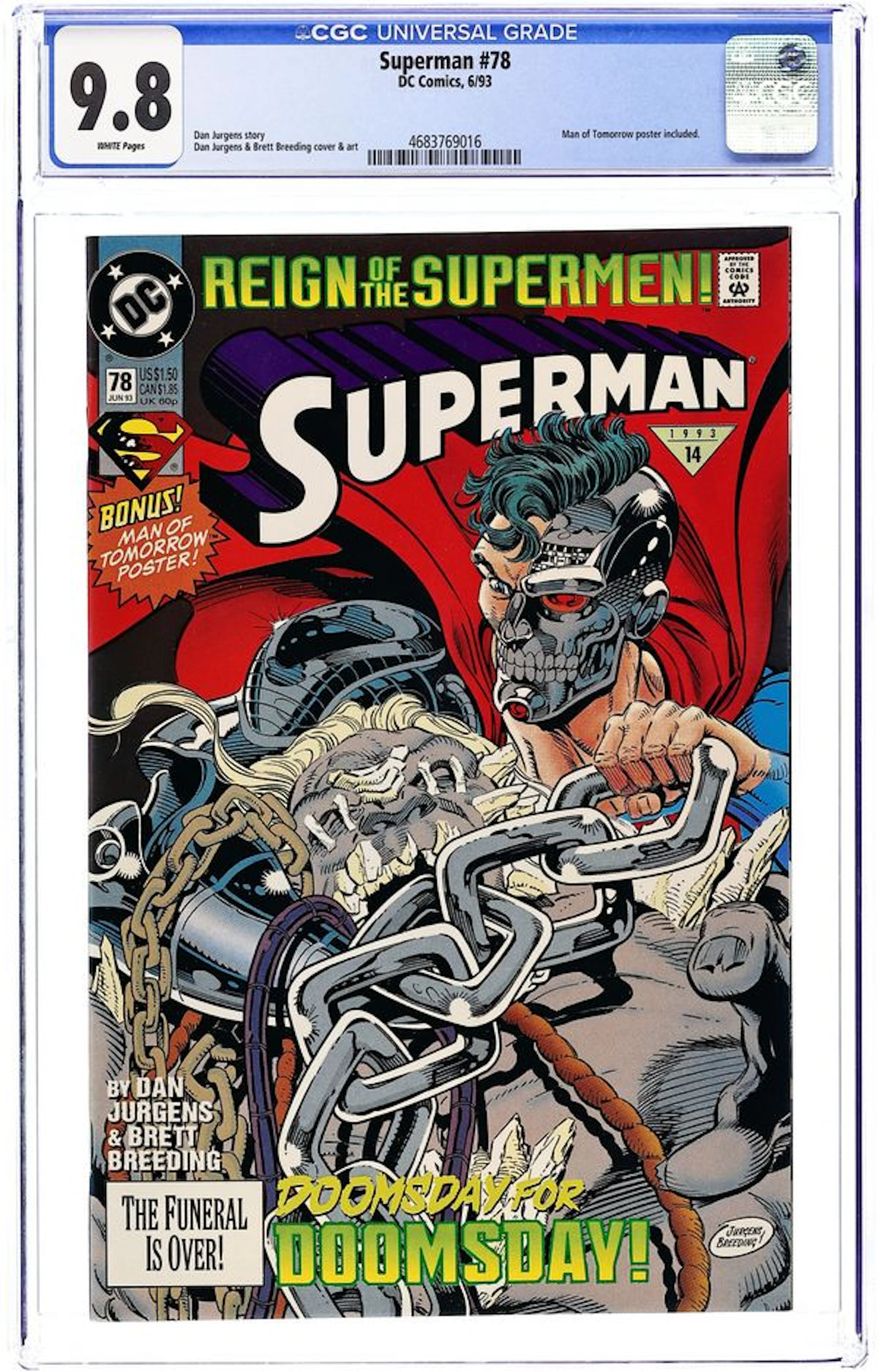 Superman (1987 2nd Series) 78A.D CGC 9.8