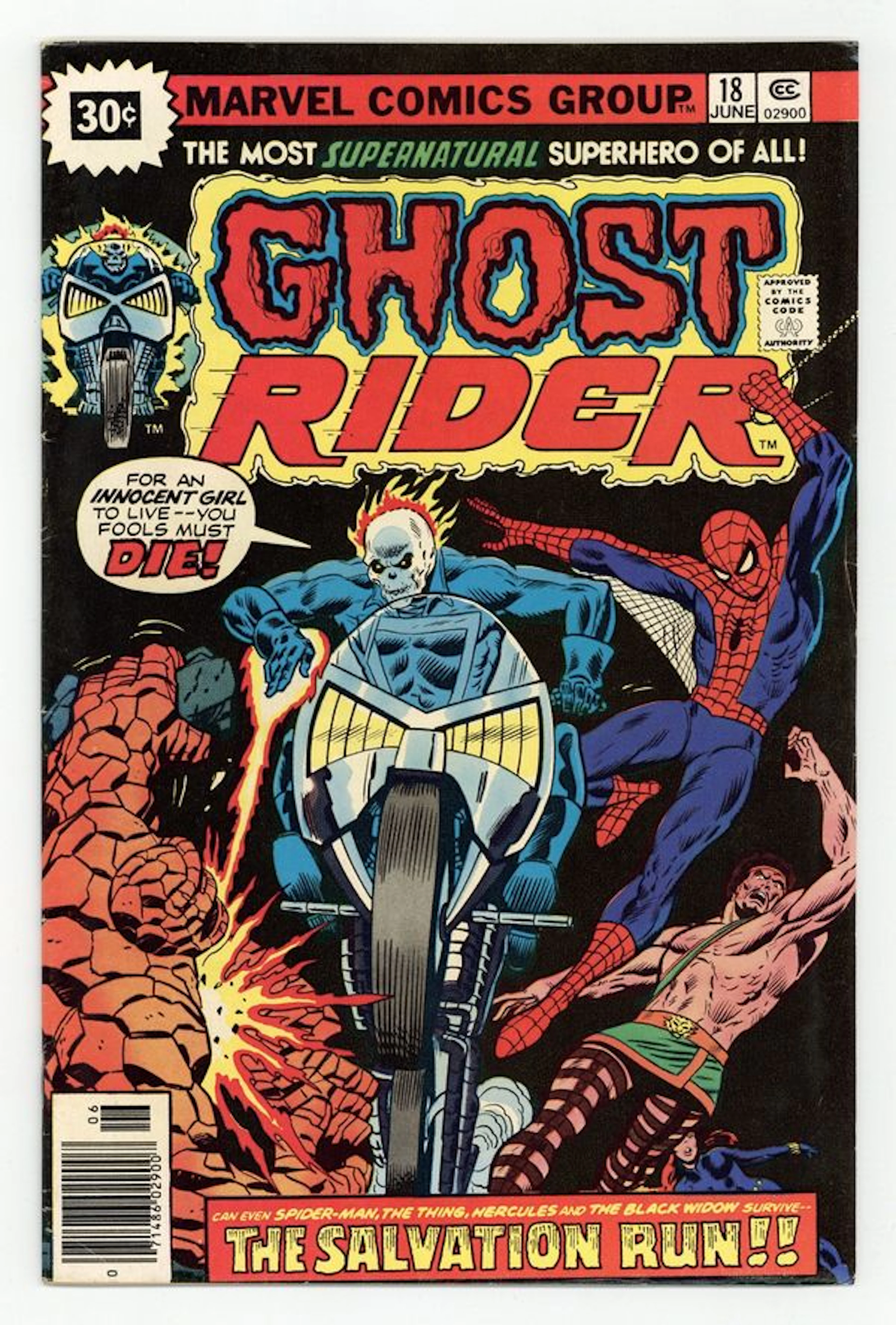 Ghost Rider (1973 1st Series) 30 Cent Variant 18 FN- 5.5