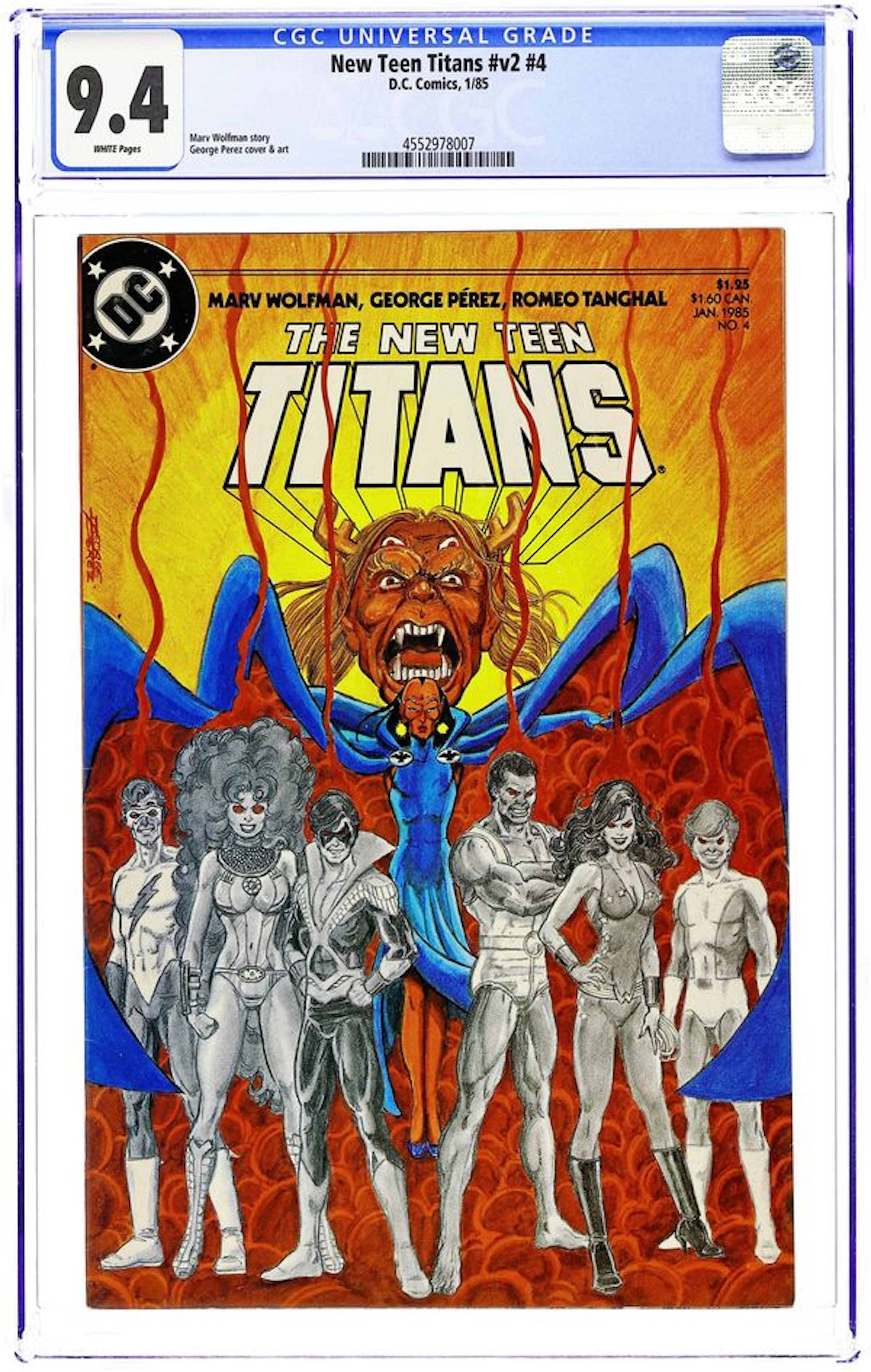 New Teen Titans (1984 2nd Series) New Titans 4 CGC 9.4