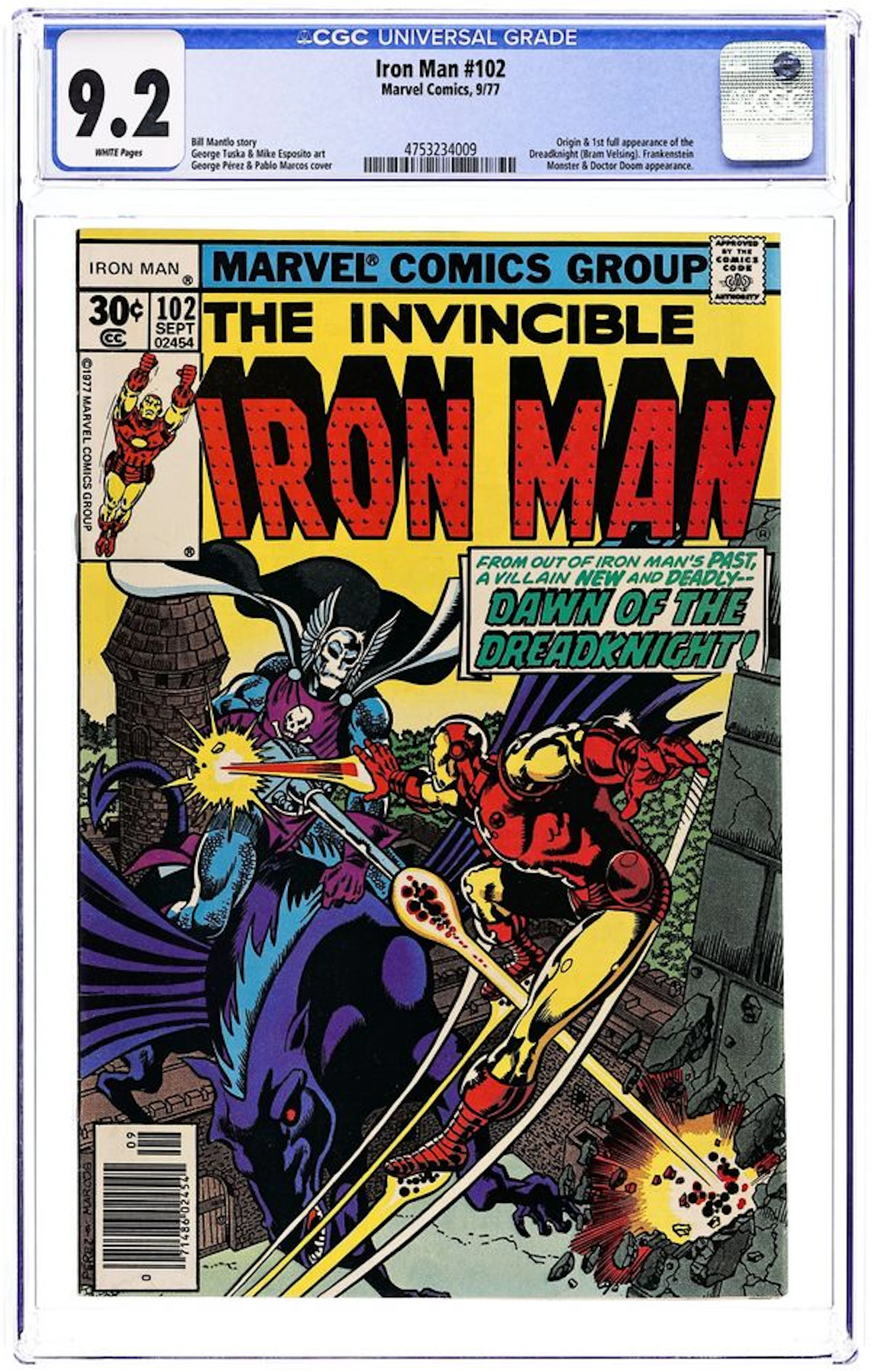 Iron Man (1968 1st Series) 102 CGC 9.2
