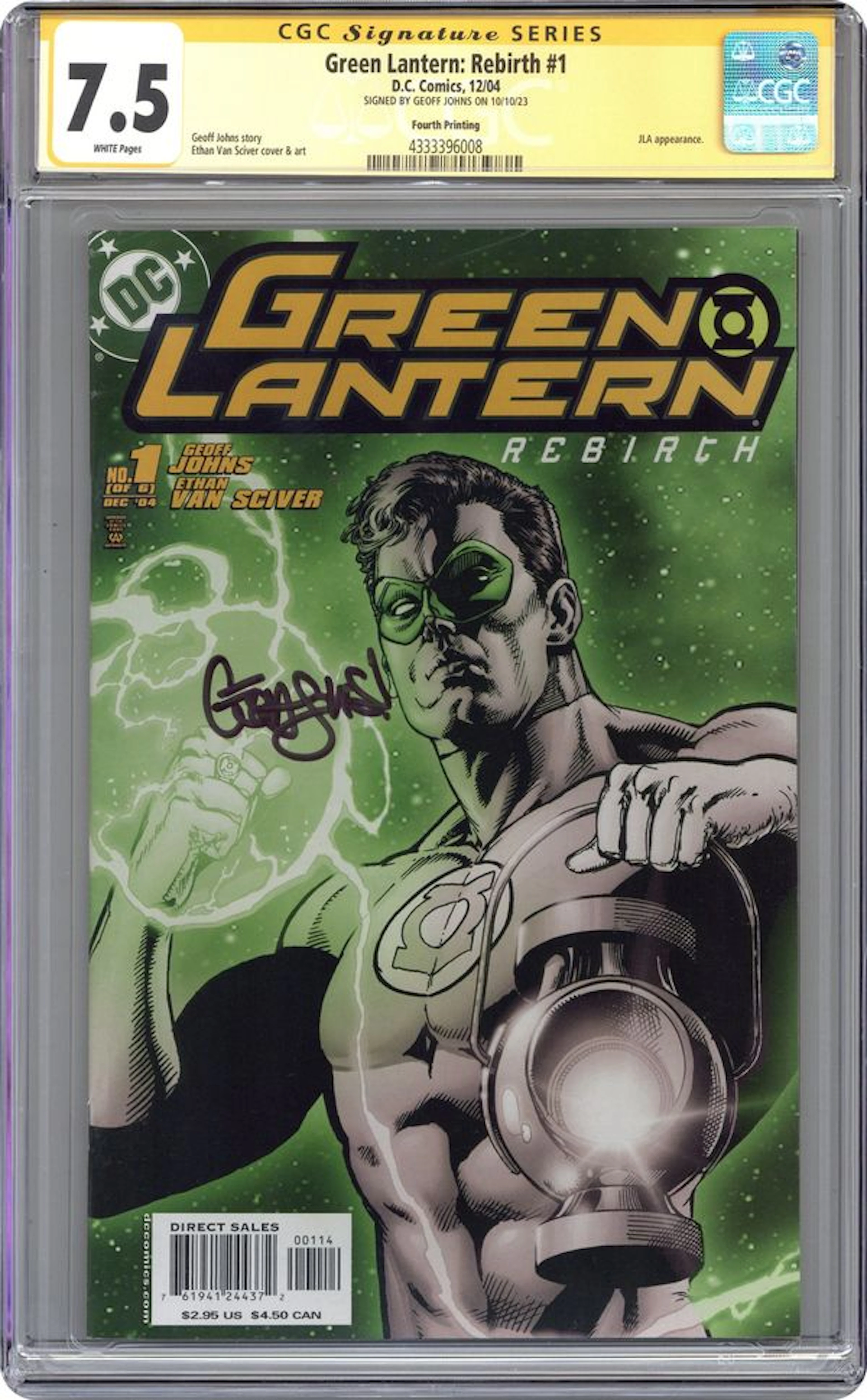 Green Lantern Rebirth (2004) 1D CGC 7.5 SS Johns