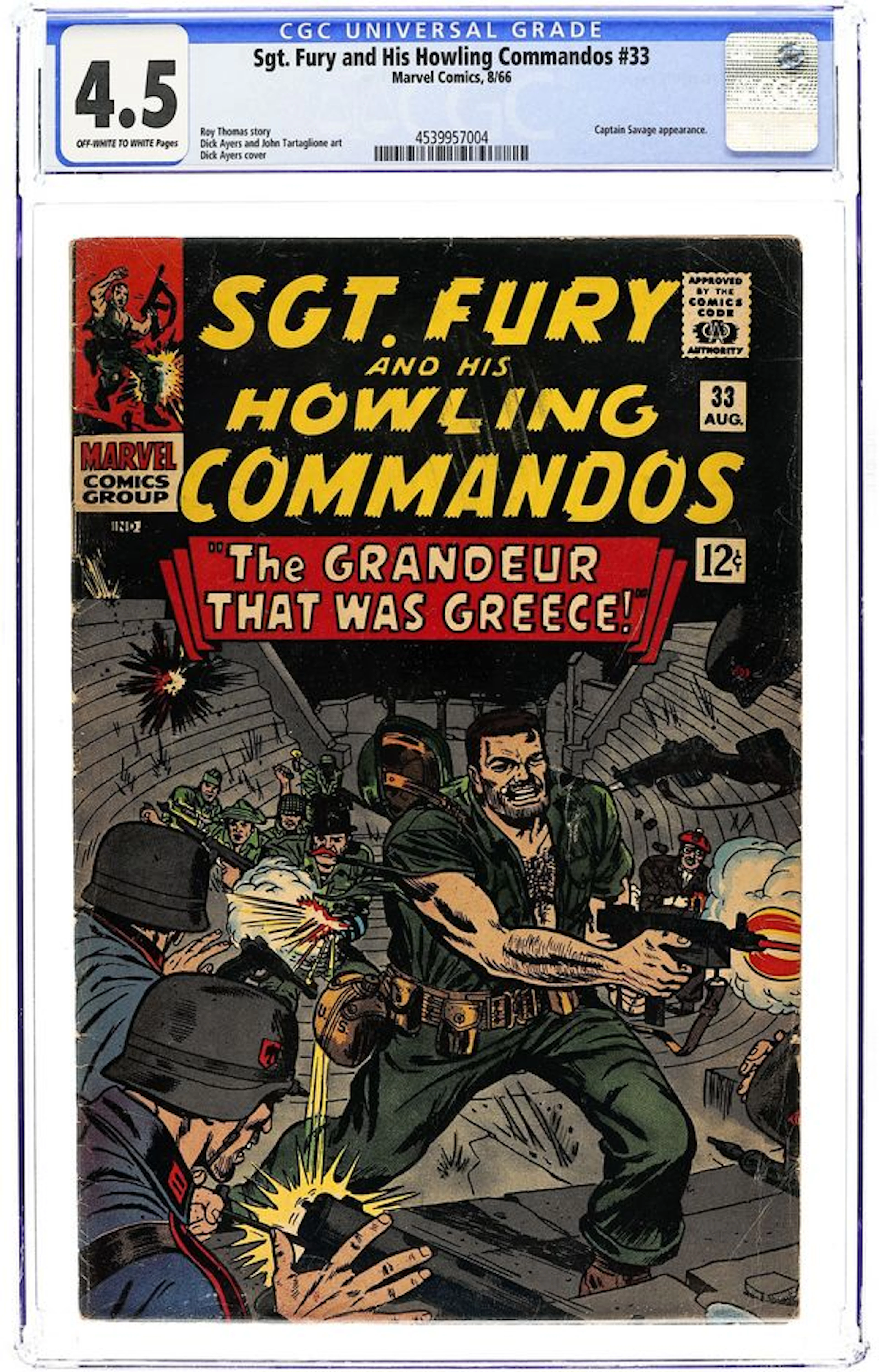 Sgt. Fury (1963) 33 CGC 4.5
