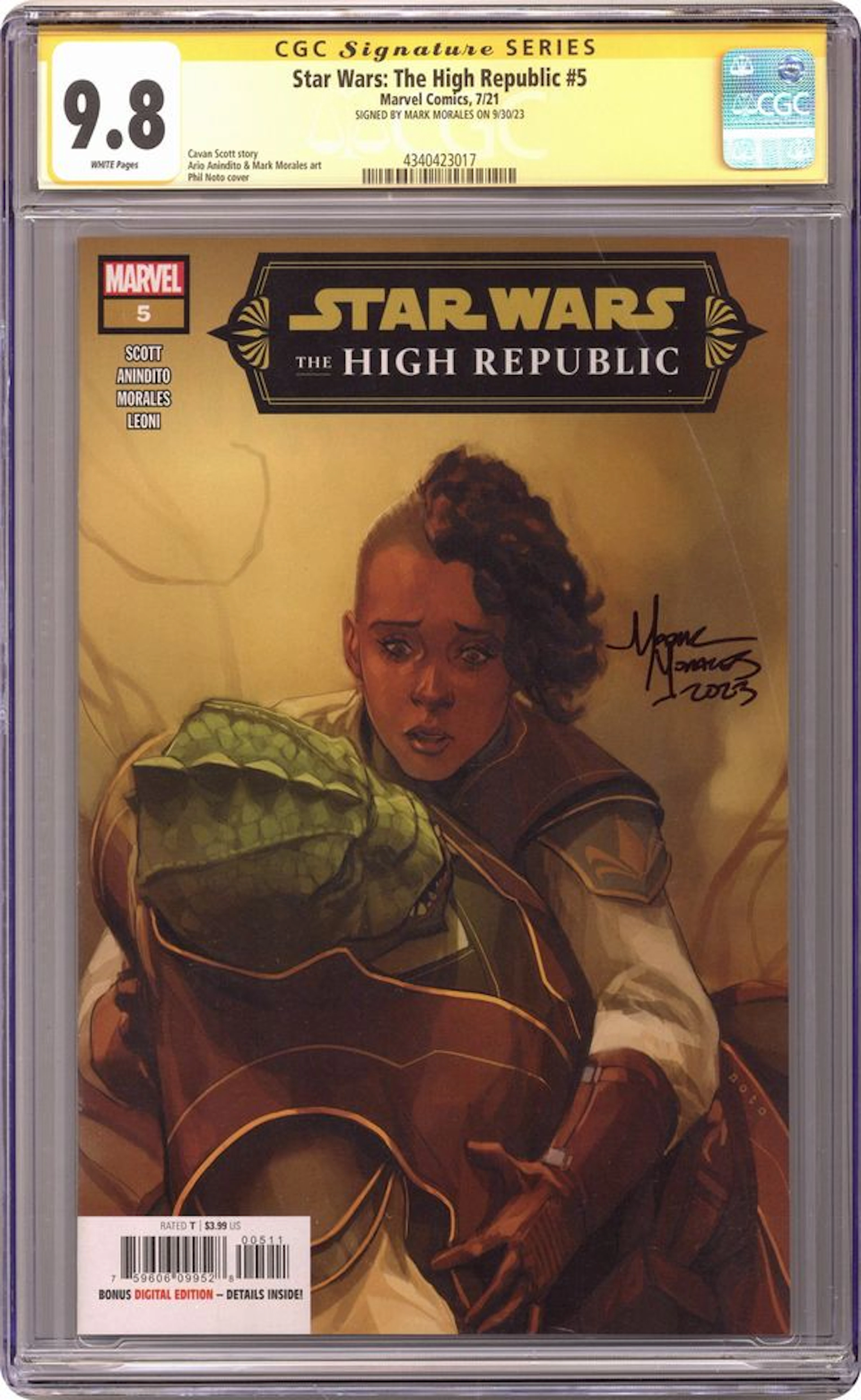Star Wars The High Republic (2021 Marvel) 5A CGC 9.8 SS Morales