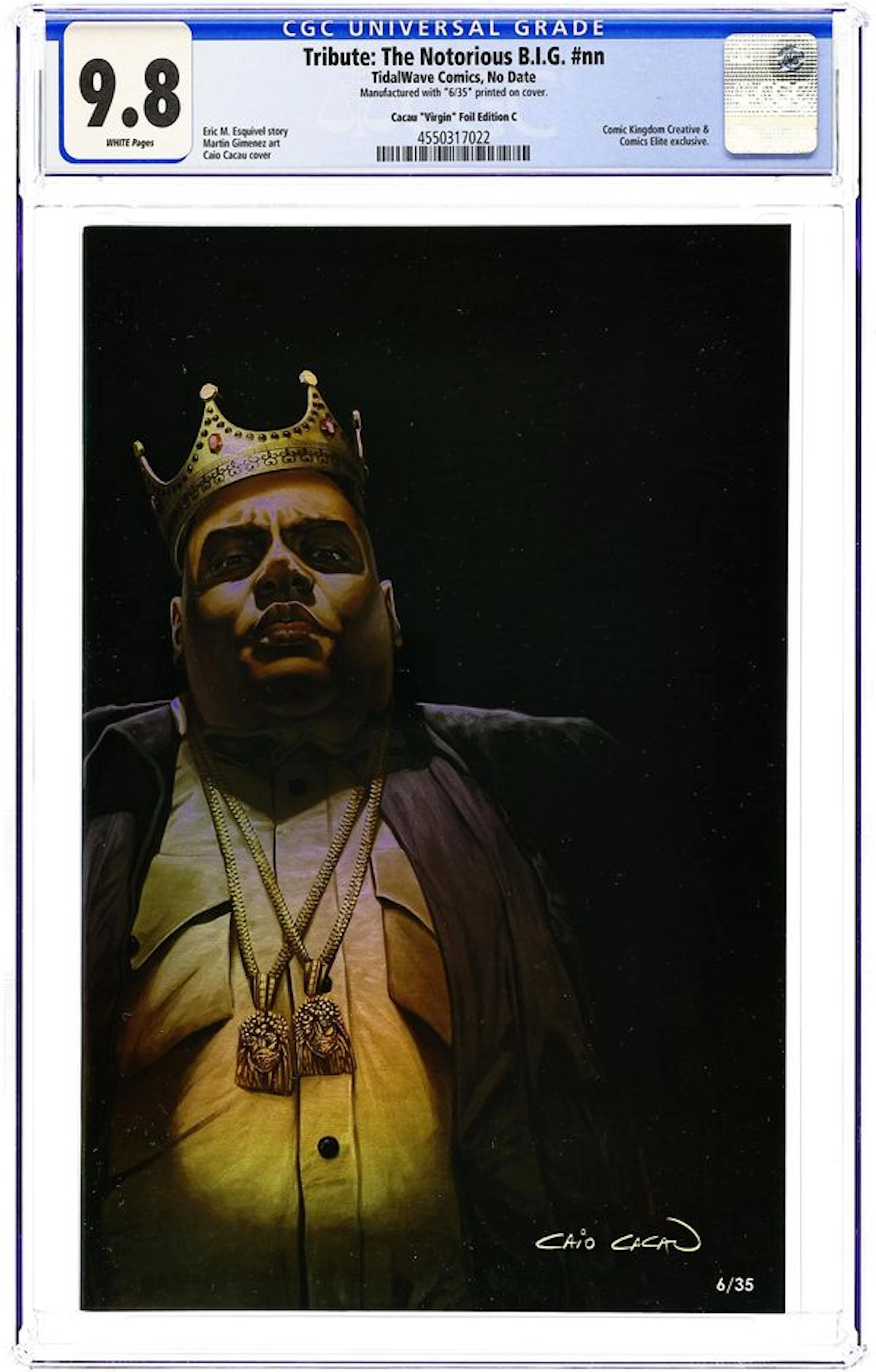 Tribute The Notorious B.I.G. (2024 TidalWave Comics) 1CK.B.FOIL CGC 9.8