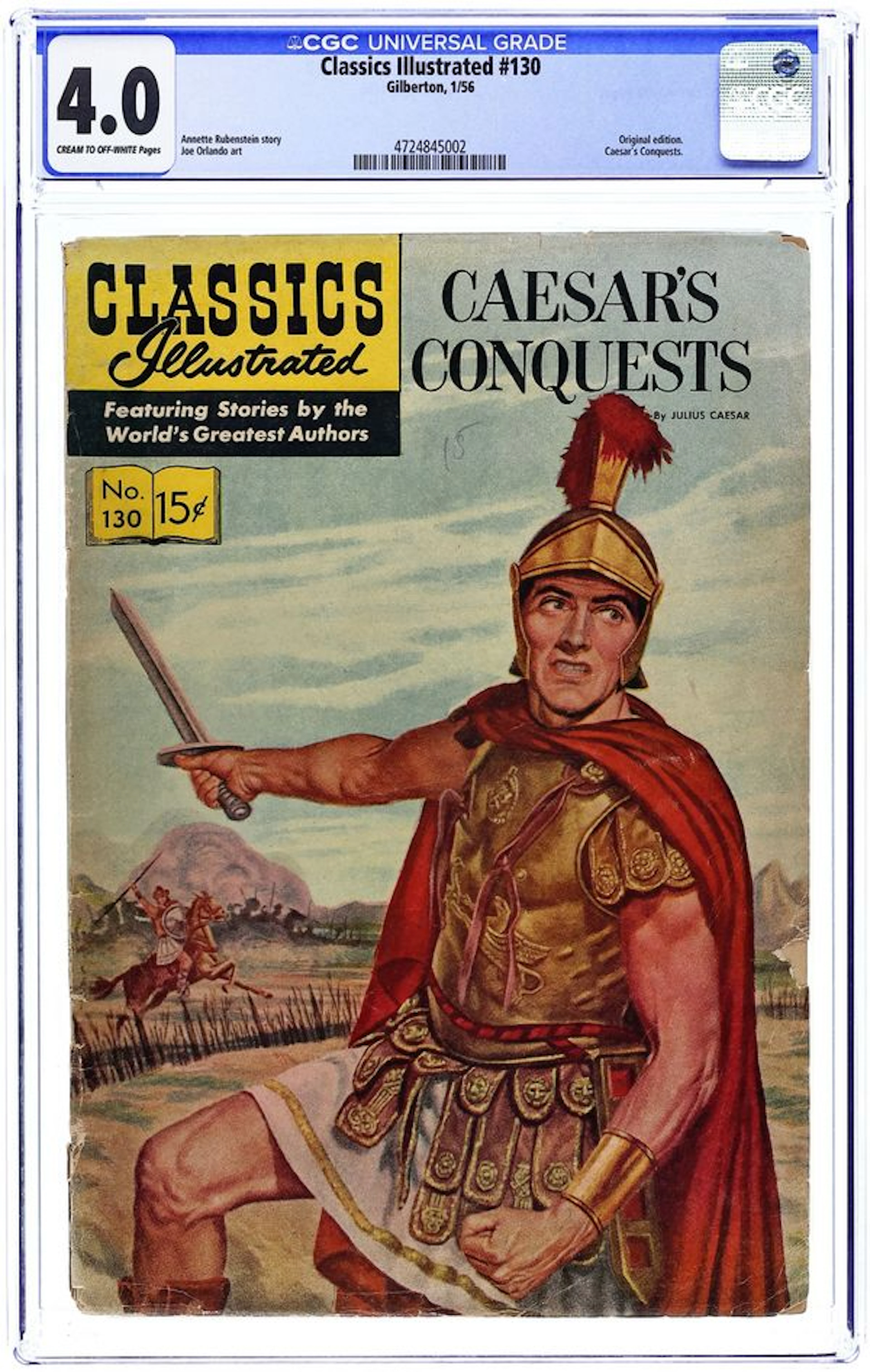 Classics Illustrated 130 Caesar's Conquests (1956) 1 CGC 4.0