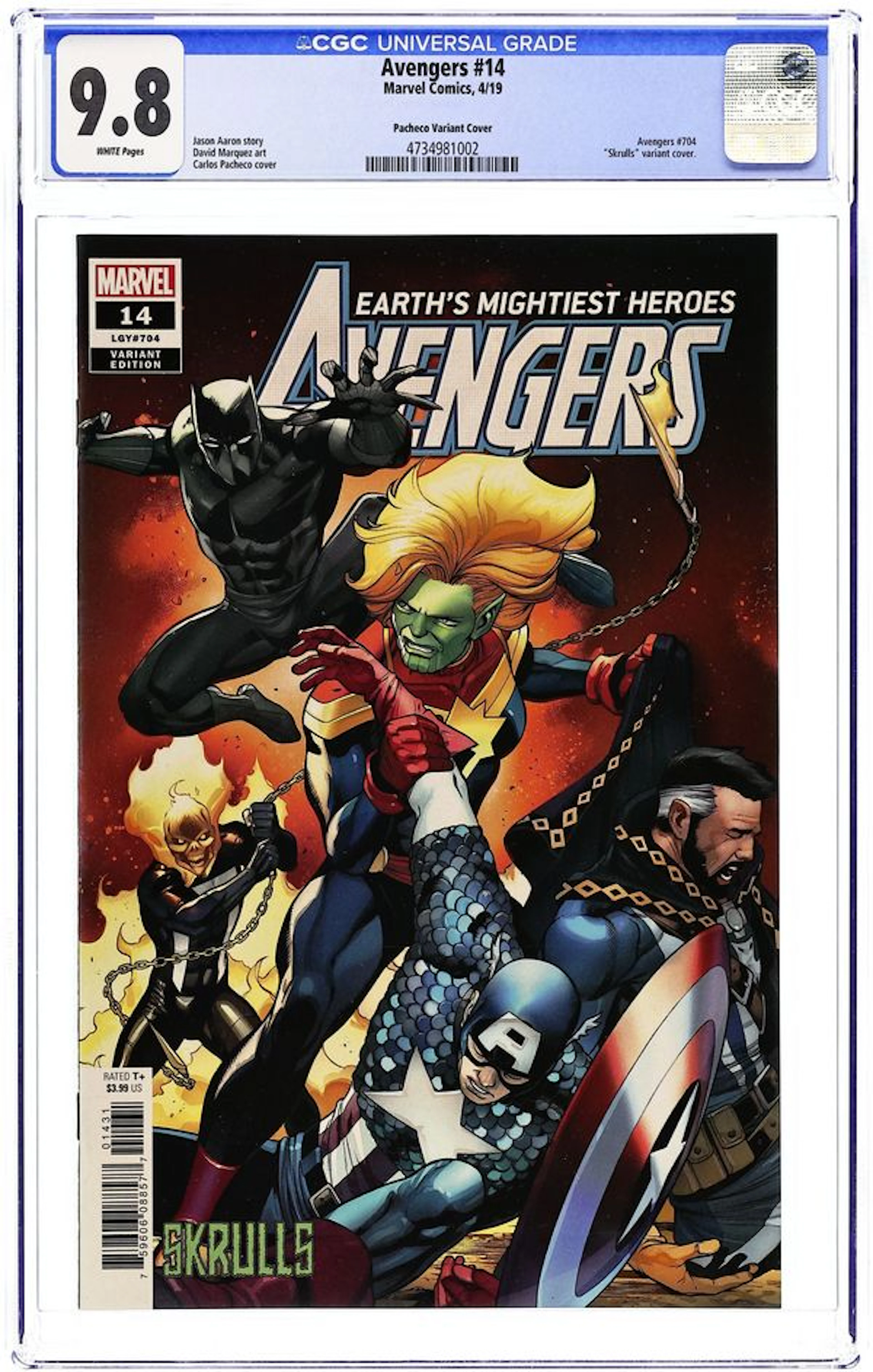 Avengers (2018 8th Series) 14C CGC 9.8