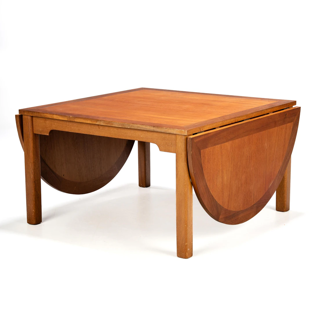 SOFFBORD, teak, med dubbla slagbordsklaffar, 1900-talets andra hälft.
