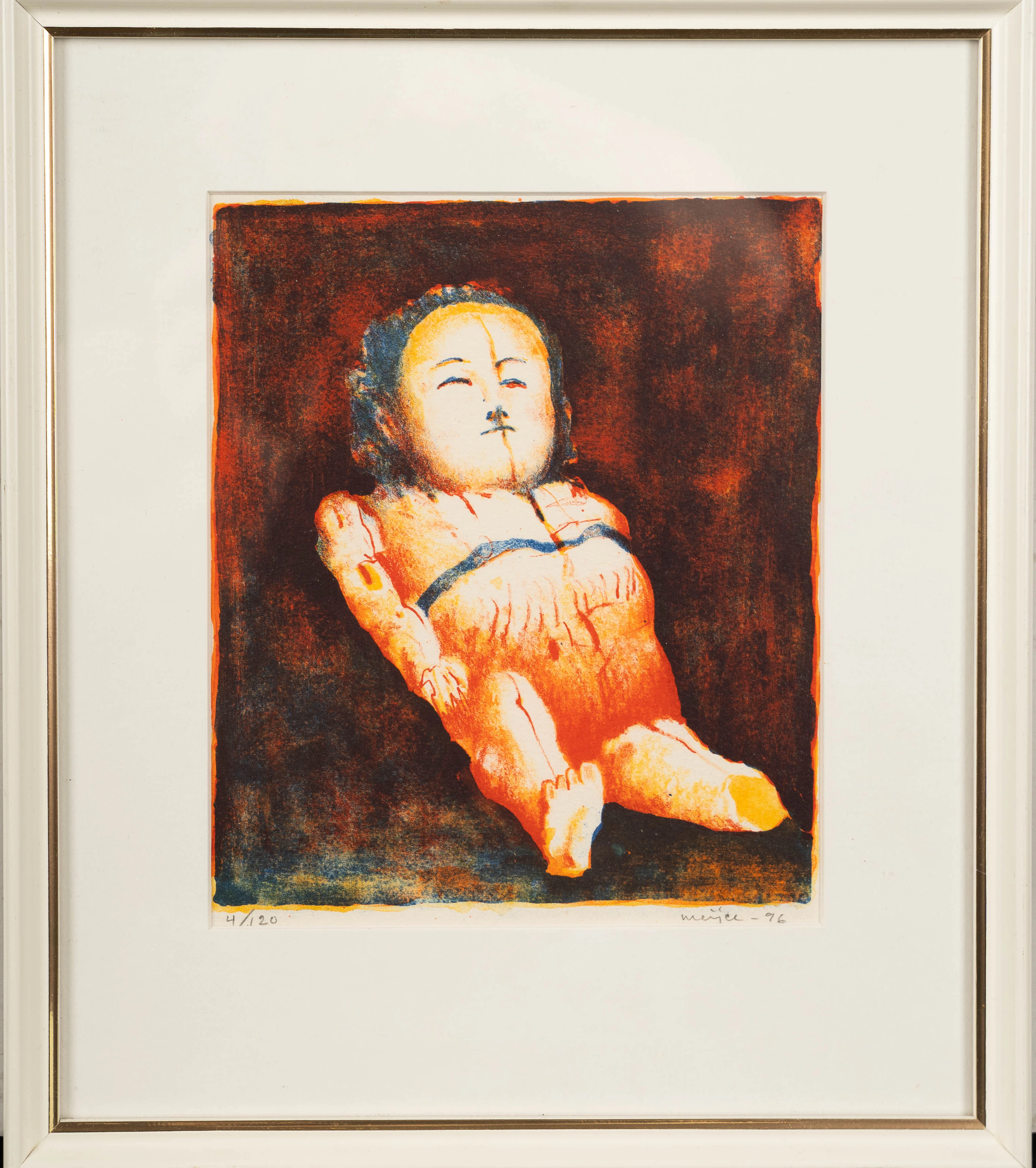 STURE MEIJER. Färglitografi, Figurmotiv, Signerad, daterad 1996 och