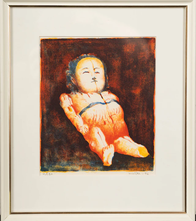 STURE MEIJER. Färglitografi, Figurmotiv, Signerad, daterad 1996 och