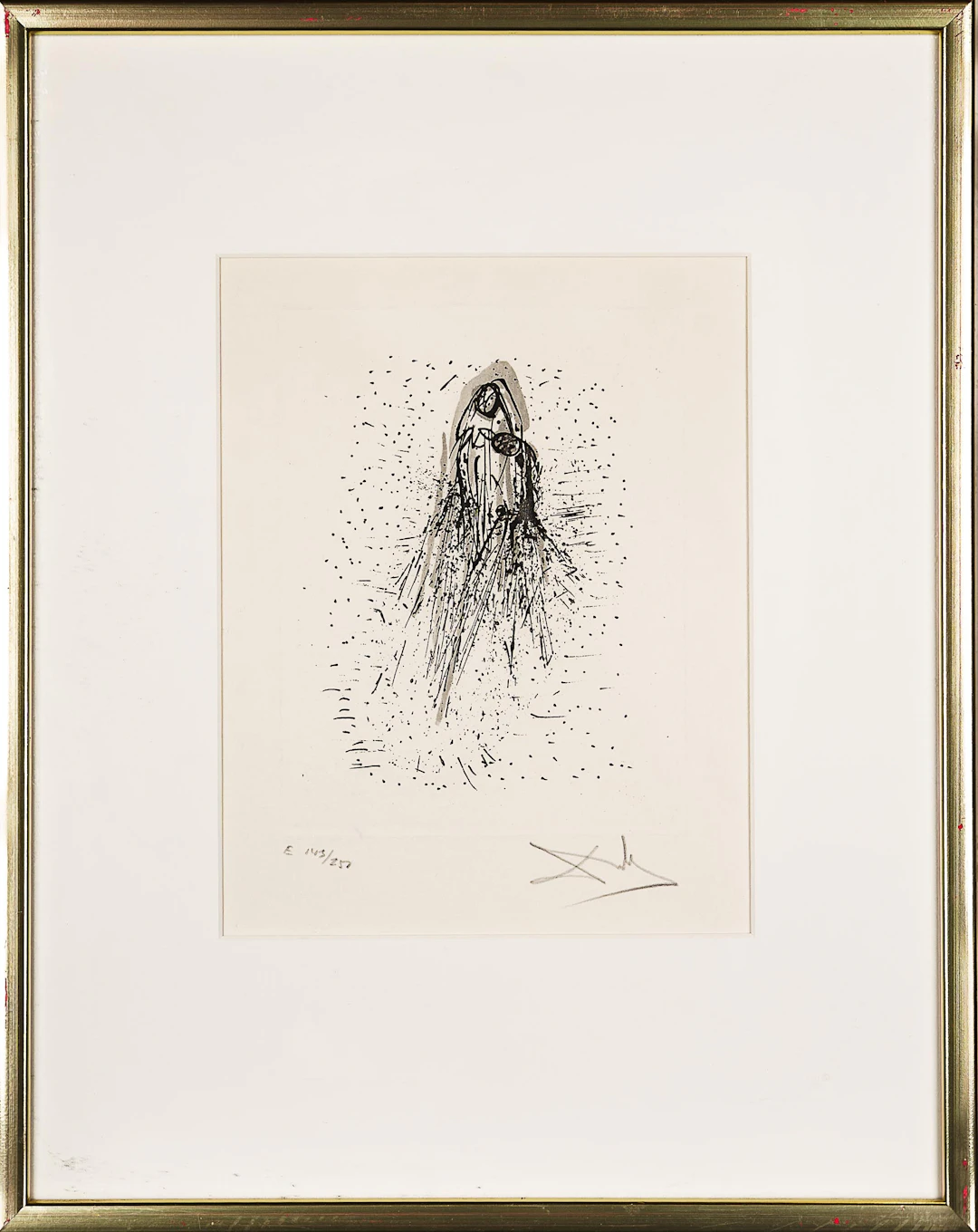 SALVADOR DALÍ. Etsning, Zodiac serien II: Virgo, Signerad och numrerad: