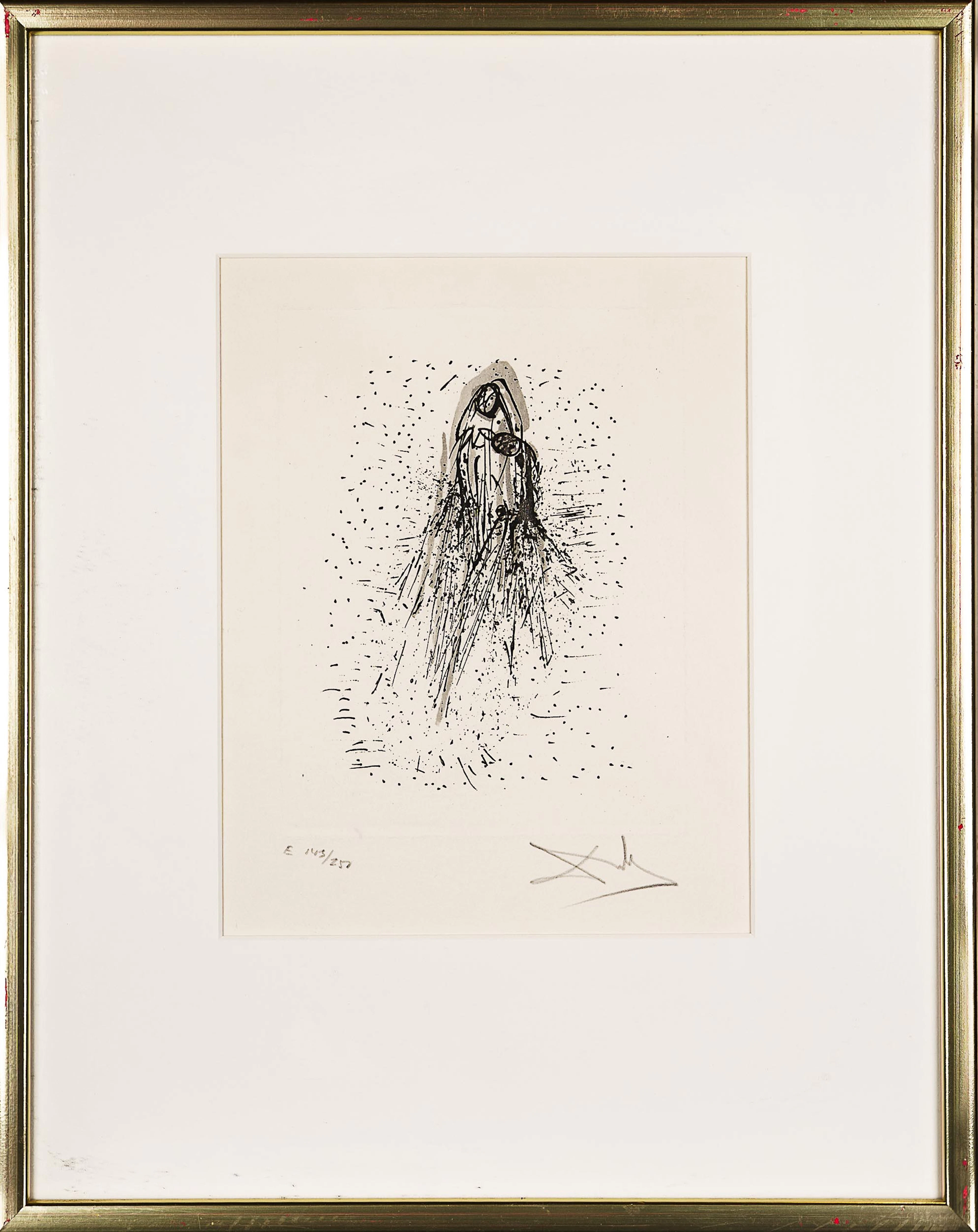 SALVADOR DALÍ. Etsning, Zodiac serien II: Virgo, Signerad och numrerad: