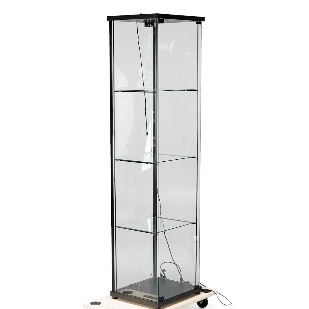VITRINSKÅP, glas, 3 hyllplan, 1900-tal.